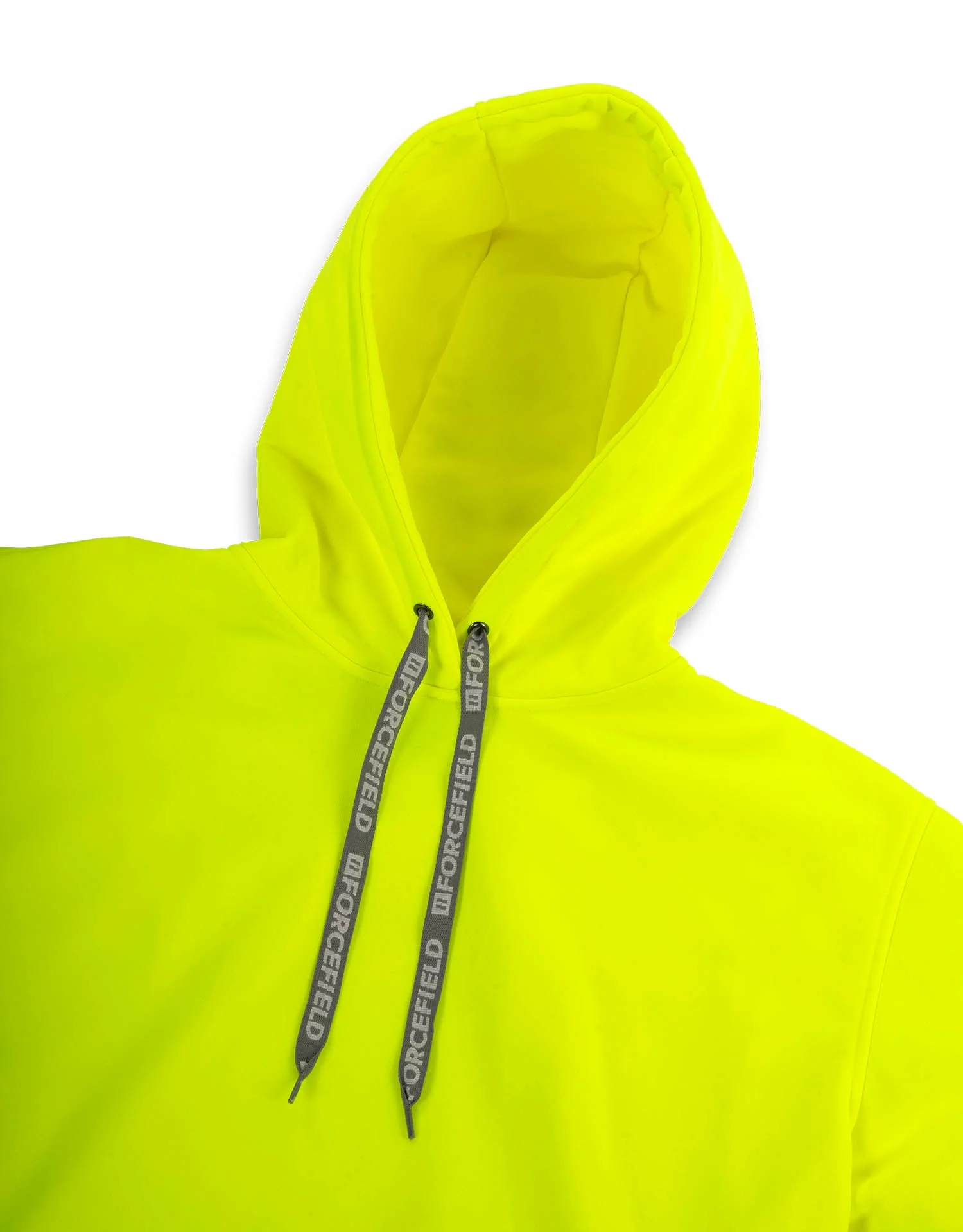 Forcefield Hi Vis Lime Pullover Forcefield Logo Sleeve Graphic Hoodie - Image 5