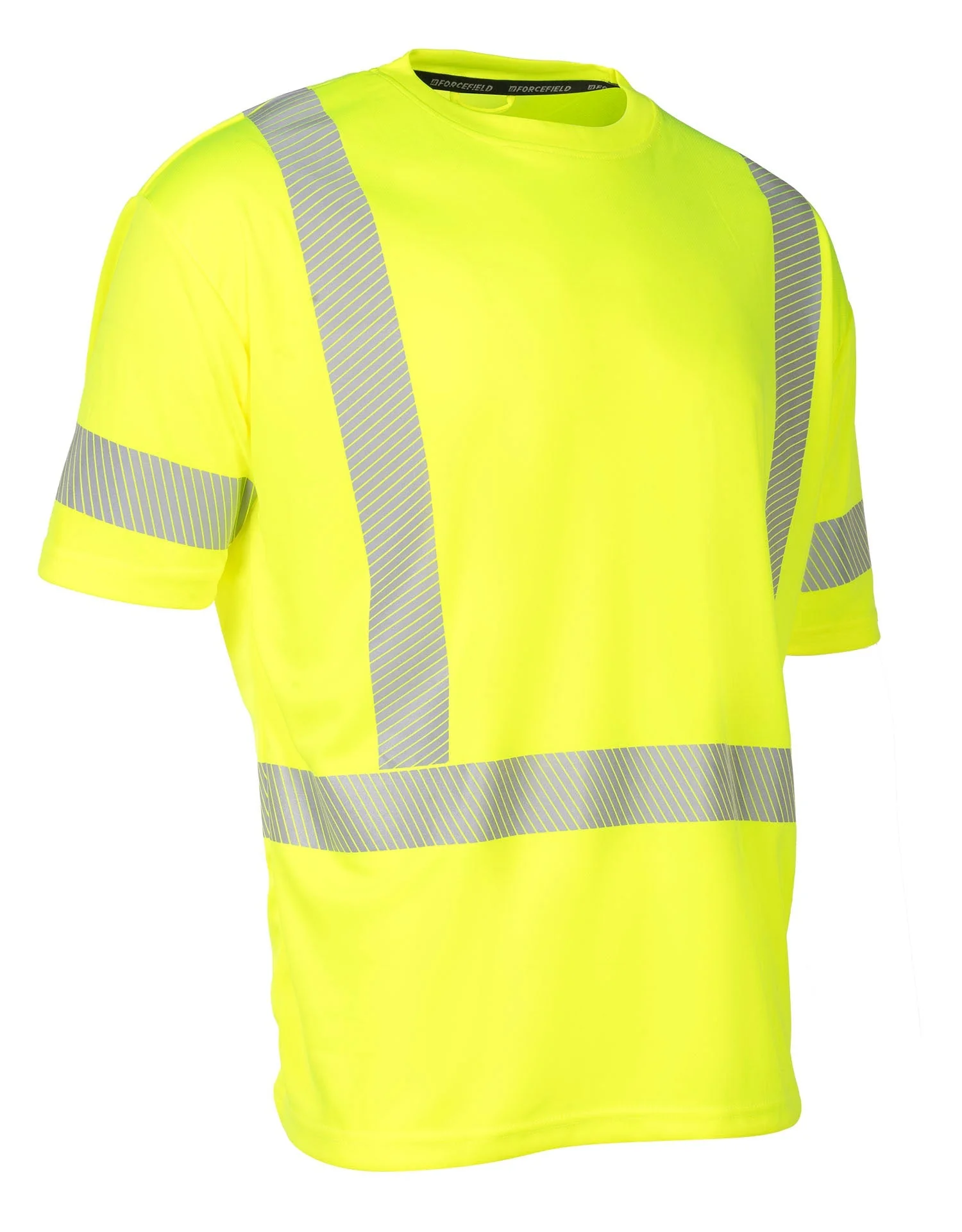 Forcefield Hi Vis Lime Crew Neck Short Sleeve Ultrasoft Technical Tee