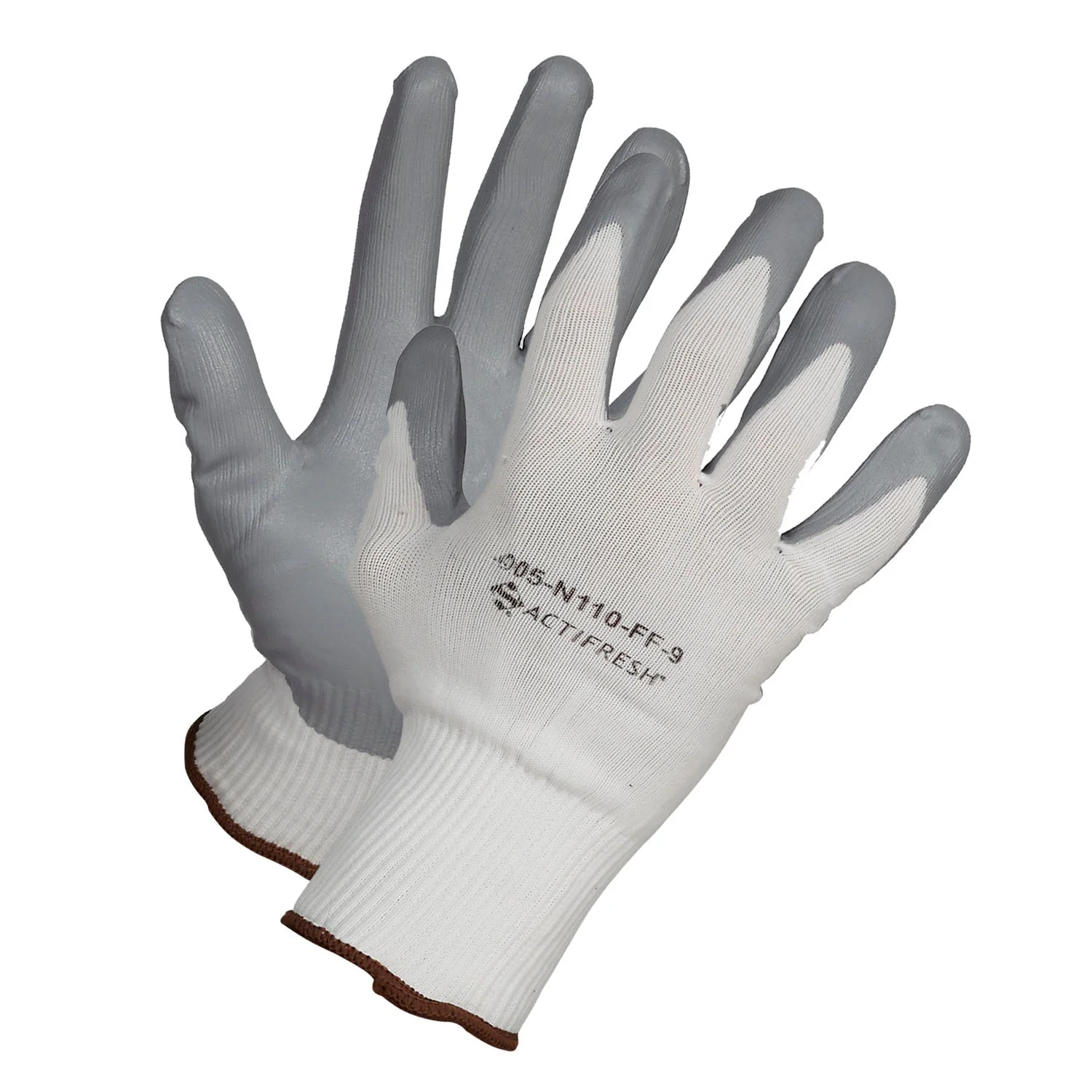 Forcefield Grey Nitrile Foam Coated, Nylon Liner, Light to Medium Duty