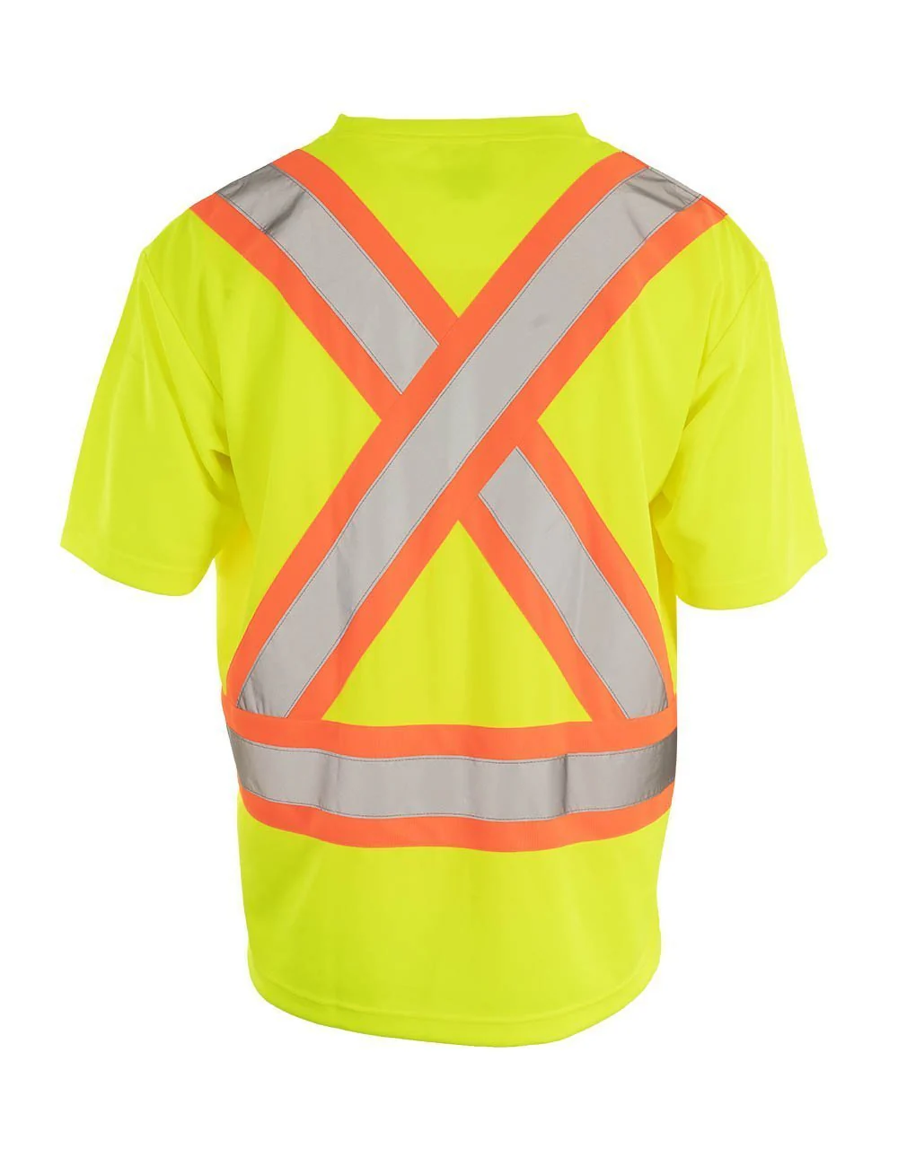 Forcefield Custom Printed Hi Vis Crew Neck Short Sleeve Safety Tee Shirt with Chest Pocket - Image 5