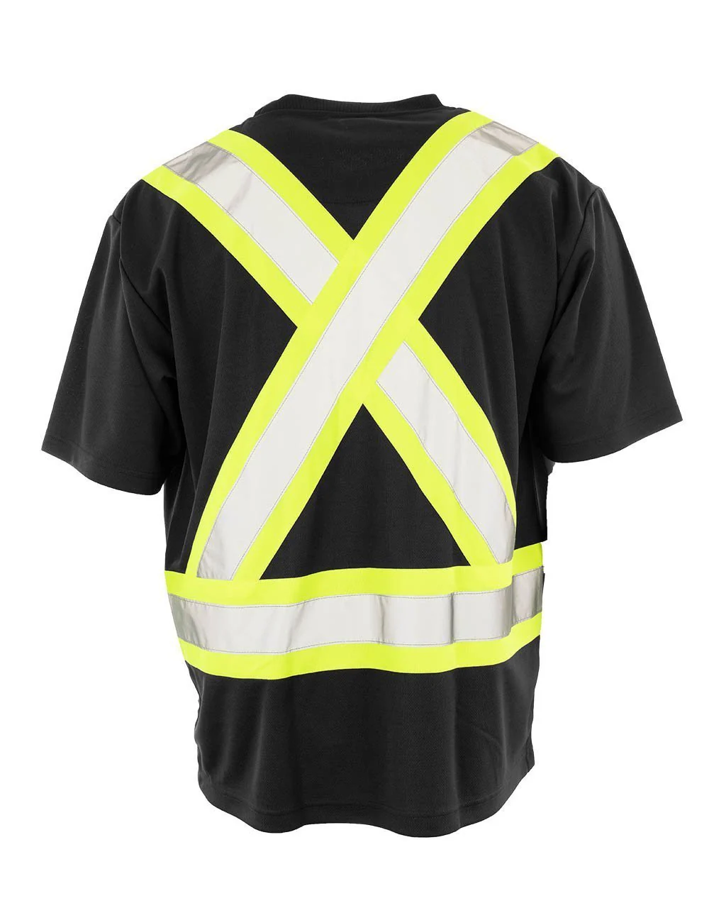Forcefield Custom Printed Hi Vis Crew Neck Short Sleeve Safety Tee Shirt with Chest Pocket - Image 7