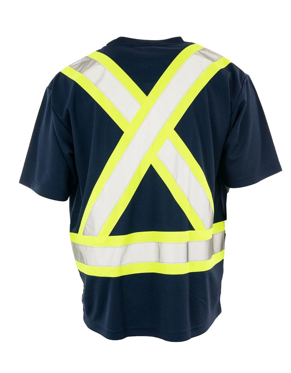 Forcefield Custom Printed Hi Vis Crew Neck Short Sleeve Safety Tee Shirt with Chest Pocket - Image 8