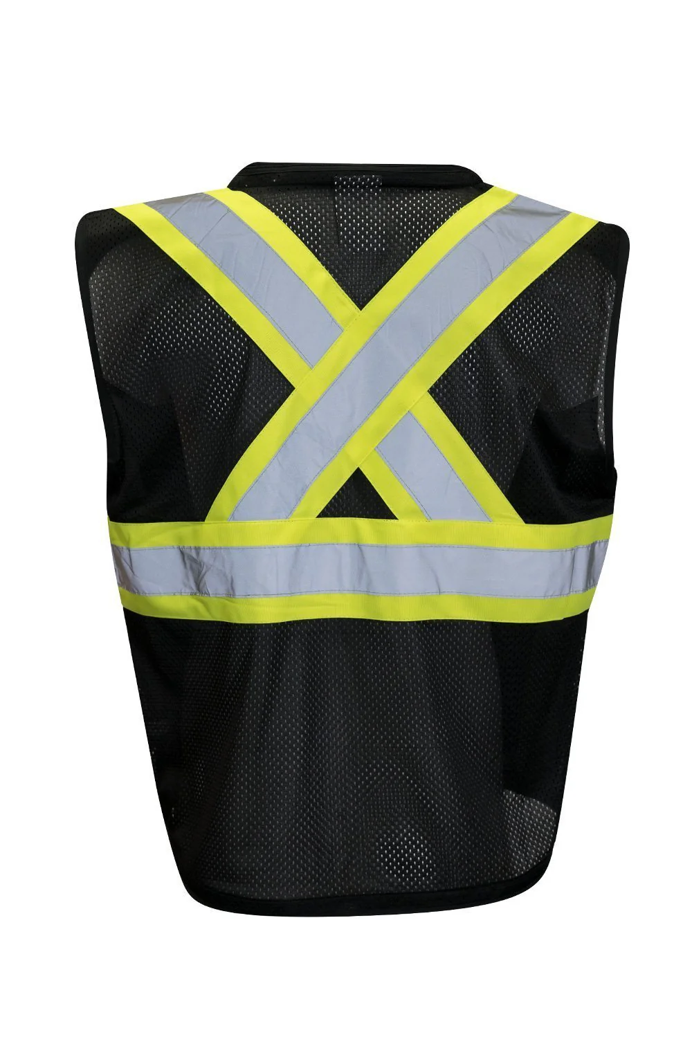 Forcefield Custom Printed Hi Vis Traffic Safety Vest with Zipper Front, Tricot Polyester - Image 5