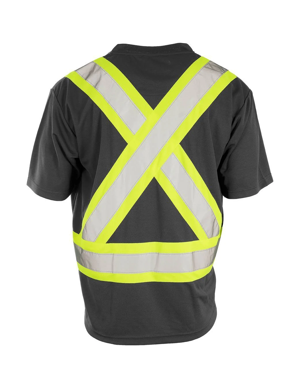 Forcefield Custom Printed Hi Vis V-Neck Short Sleeve Safety Tee Shirt - Image 6