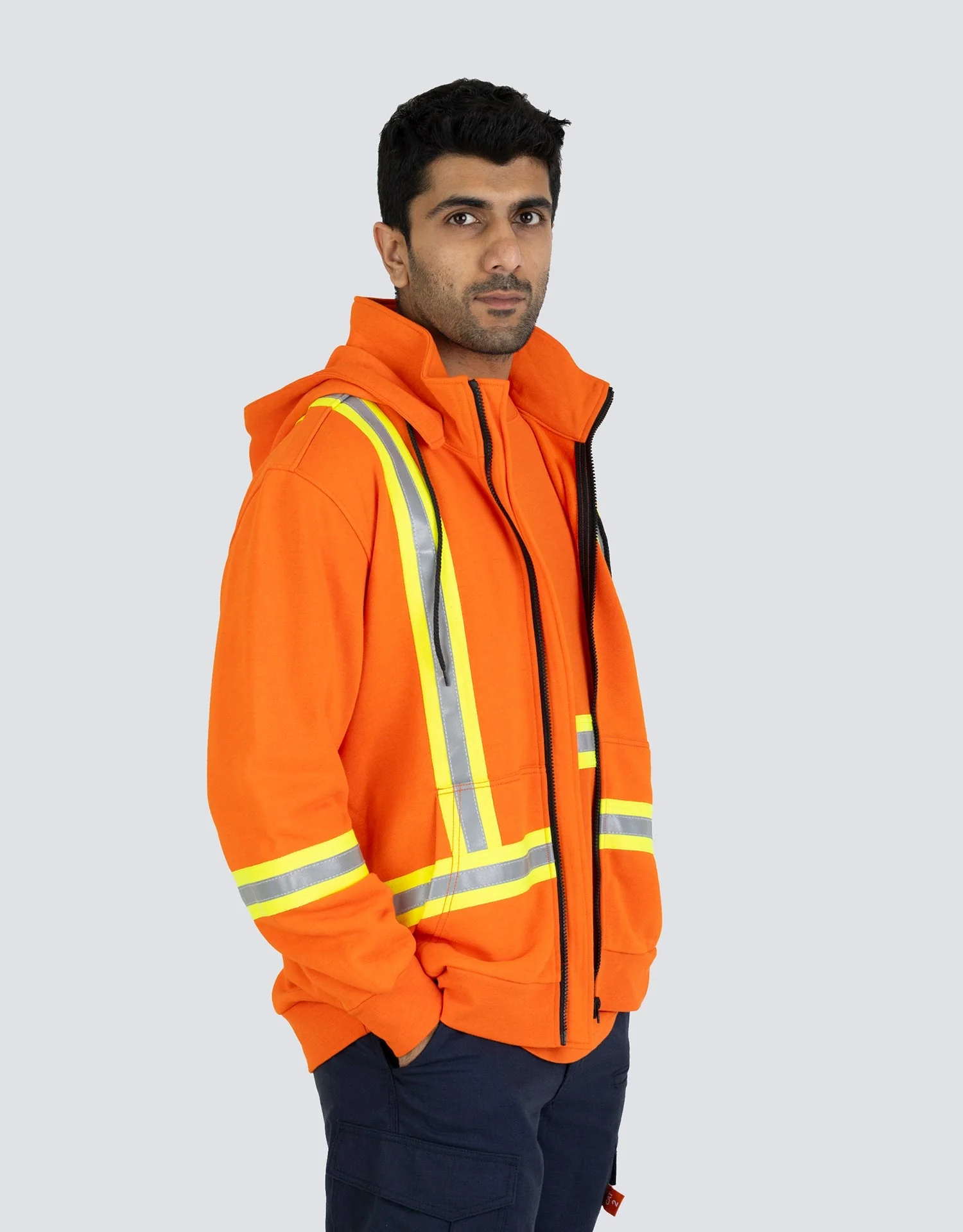 Forcefield Inherent Flame-Resistant 12oz Fleece Hoodie with Detachable Hood - Image 3