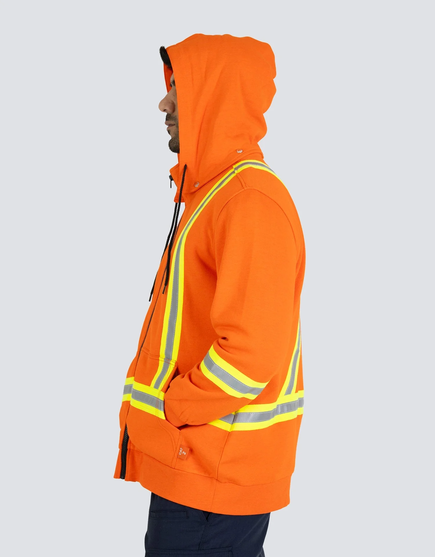 Forcefield Inherent Flame-Resistant 12oz Fleece Hoodie with Detachable Hood - Image 4