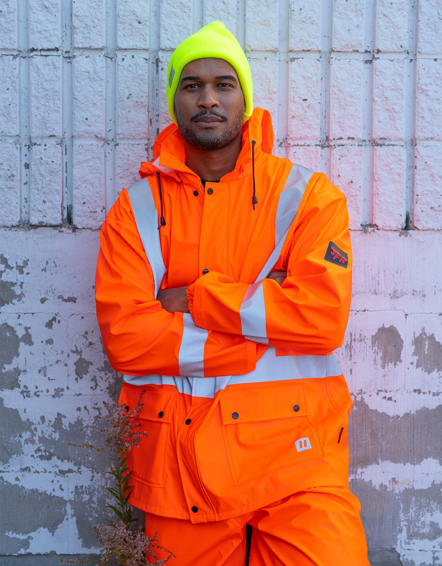 Forcefield Lightweight Fire Resistant (FR) Hi-Vis Safety Rain Jacket - Image 7