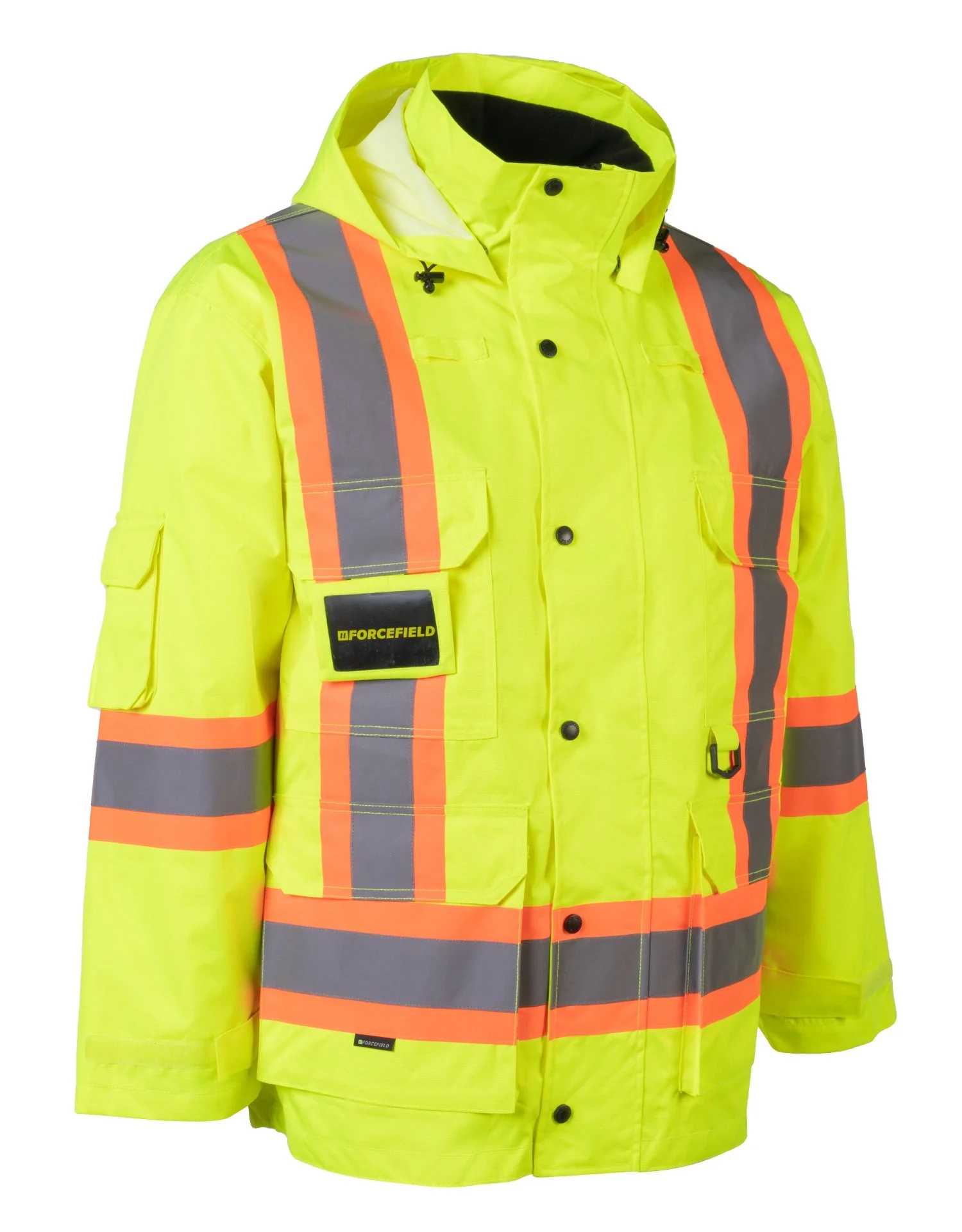 Forcefield 7-in-1 Hi Vis Safety Parka (All Lime)