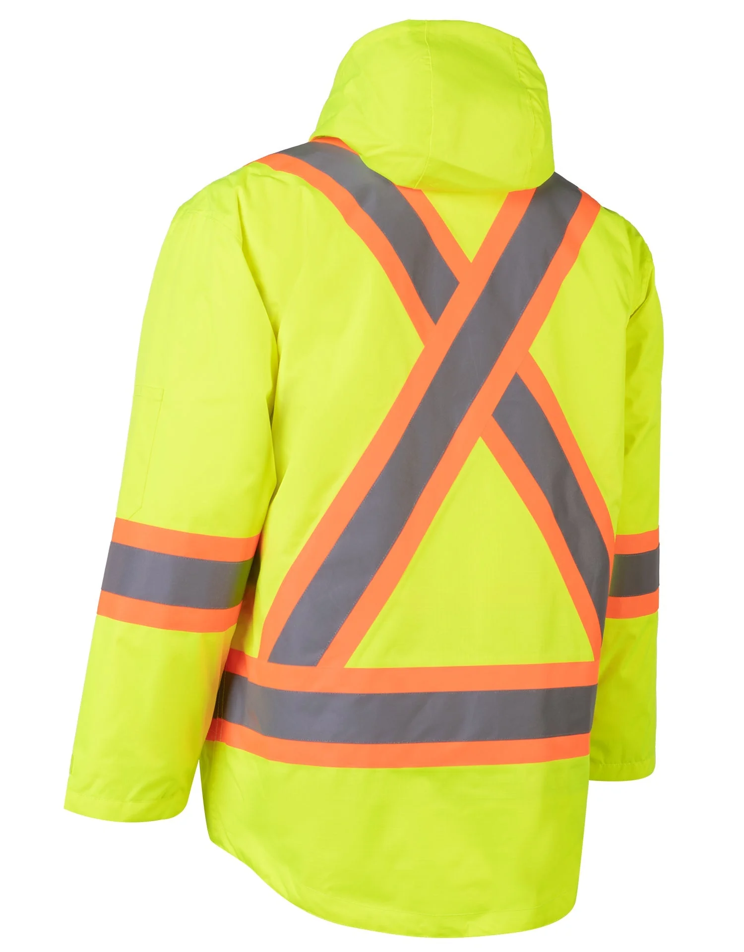 Forcefield 7-in-1 Hi Vis Safety Parka (All Lime) - Image 5