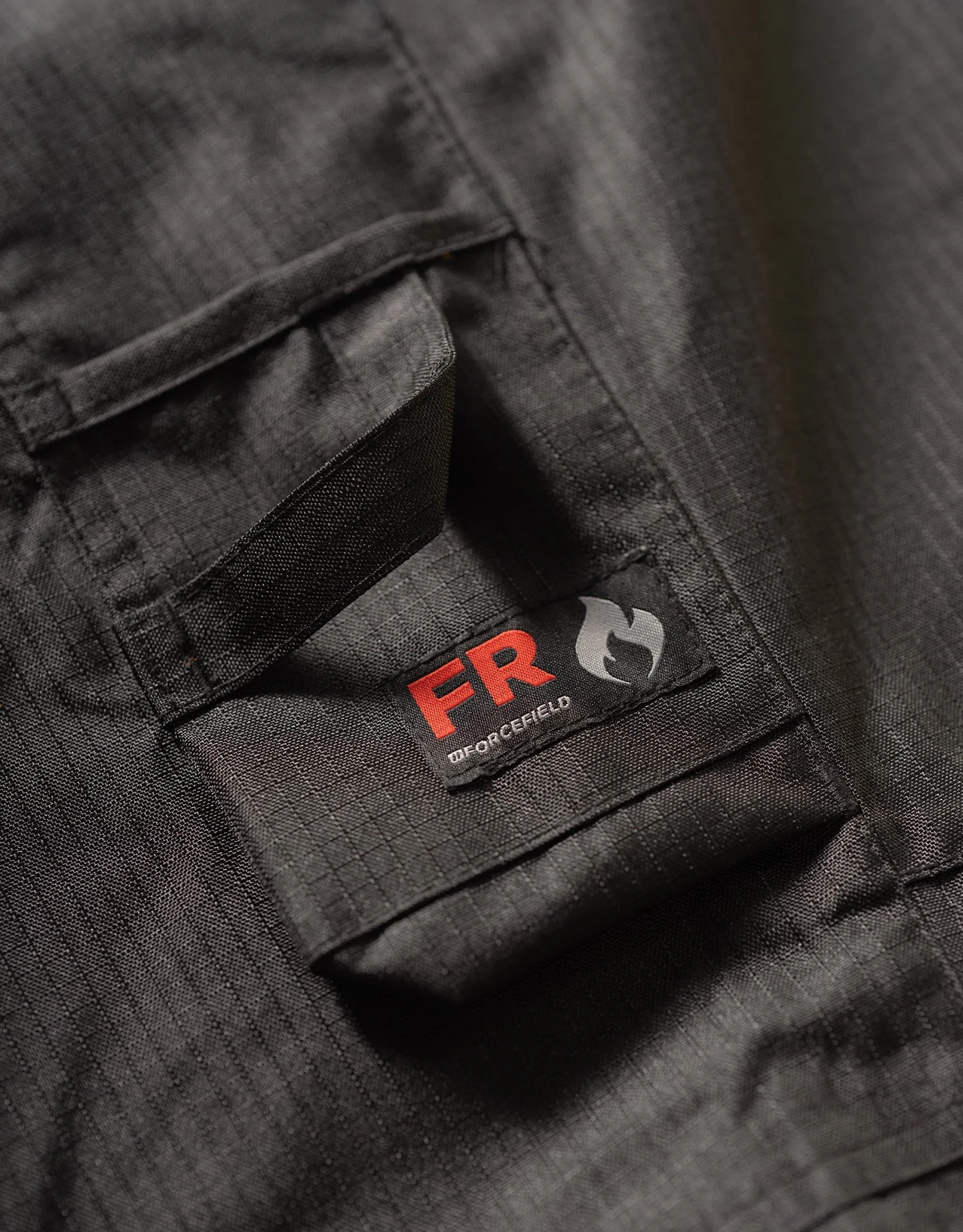 Forcefield Hi-Vis Black Flame-Resistant (FR) Ripstop Light Weight Bib Pants - Image 3