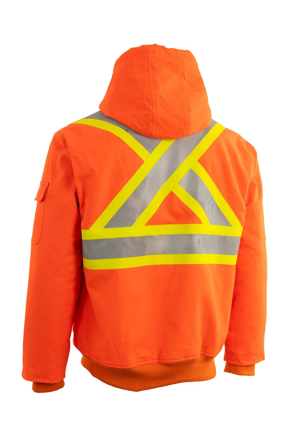 Forcefield Hi Vis Canvas Safety Work Jacket with Sherpa Liner - Image 3