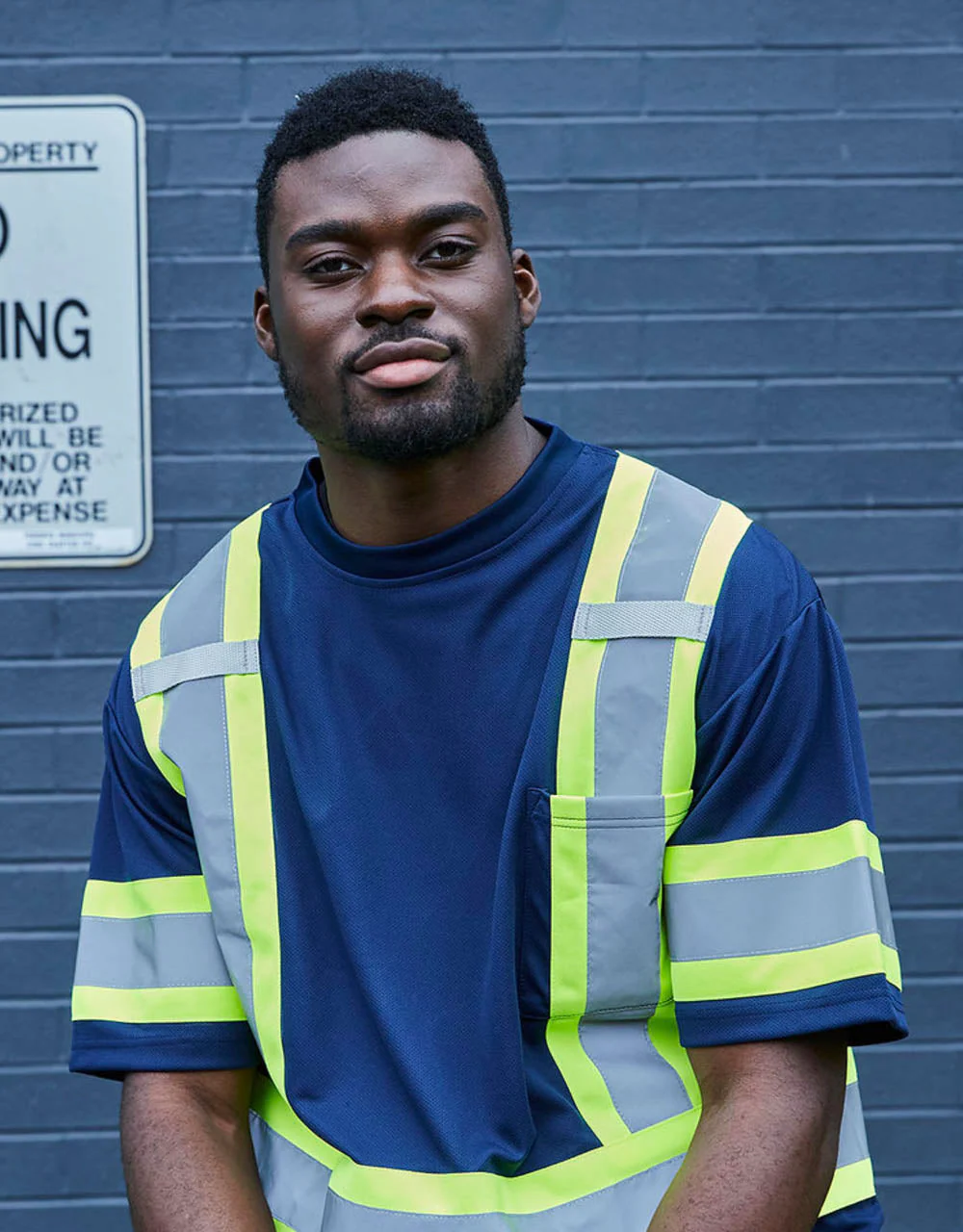 Forcefield Hi Vis Crew Neck Short Sleeve Safety Tee Shirt with Chest Pocket - Image 10