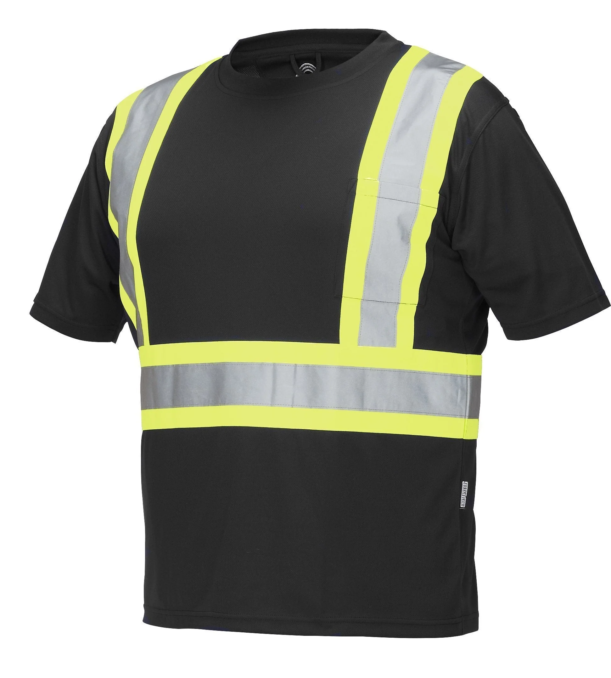 Forcefield Hi Vis Crew Neck Short Sleeve Safety Tee Shirt with Chest Pocket - Image 5
