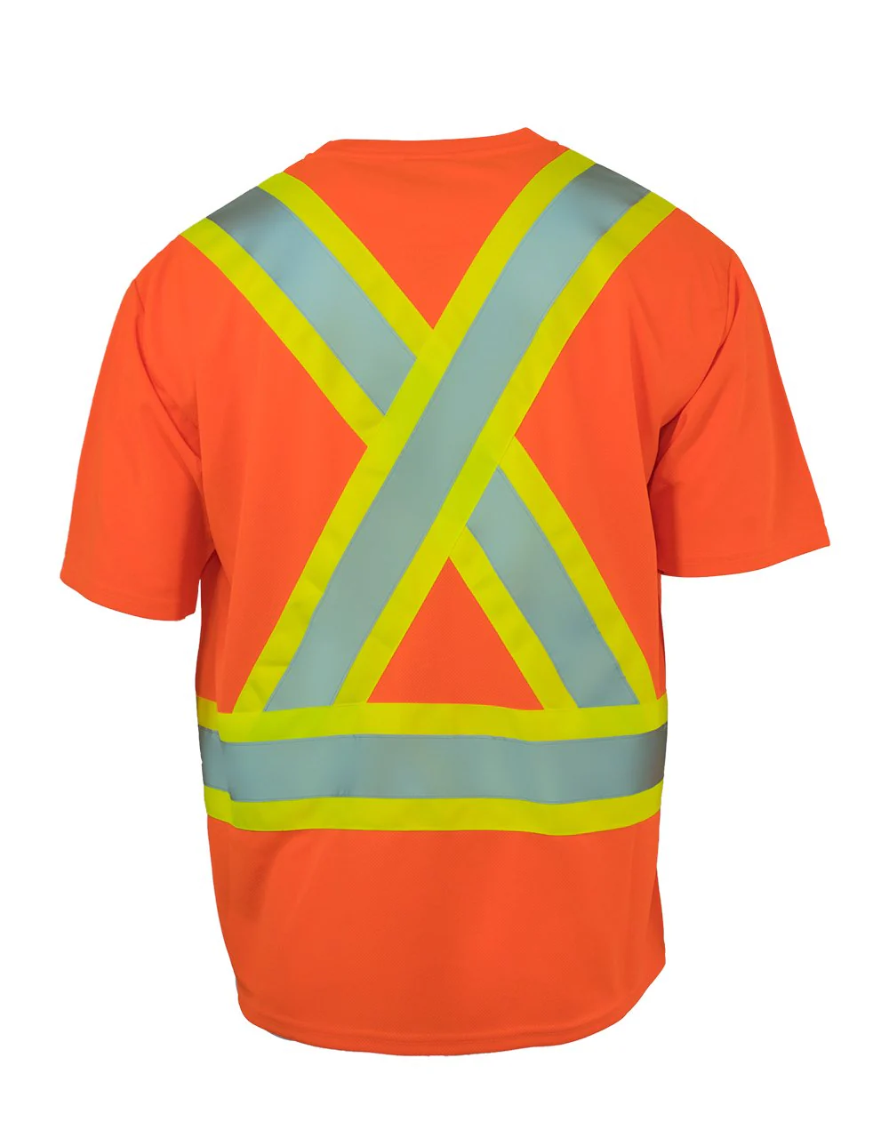 Forcefield Hi Vis Crew Neck Short Sleeve Safety Tee Shirt with Chest Pocket - Image 7