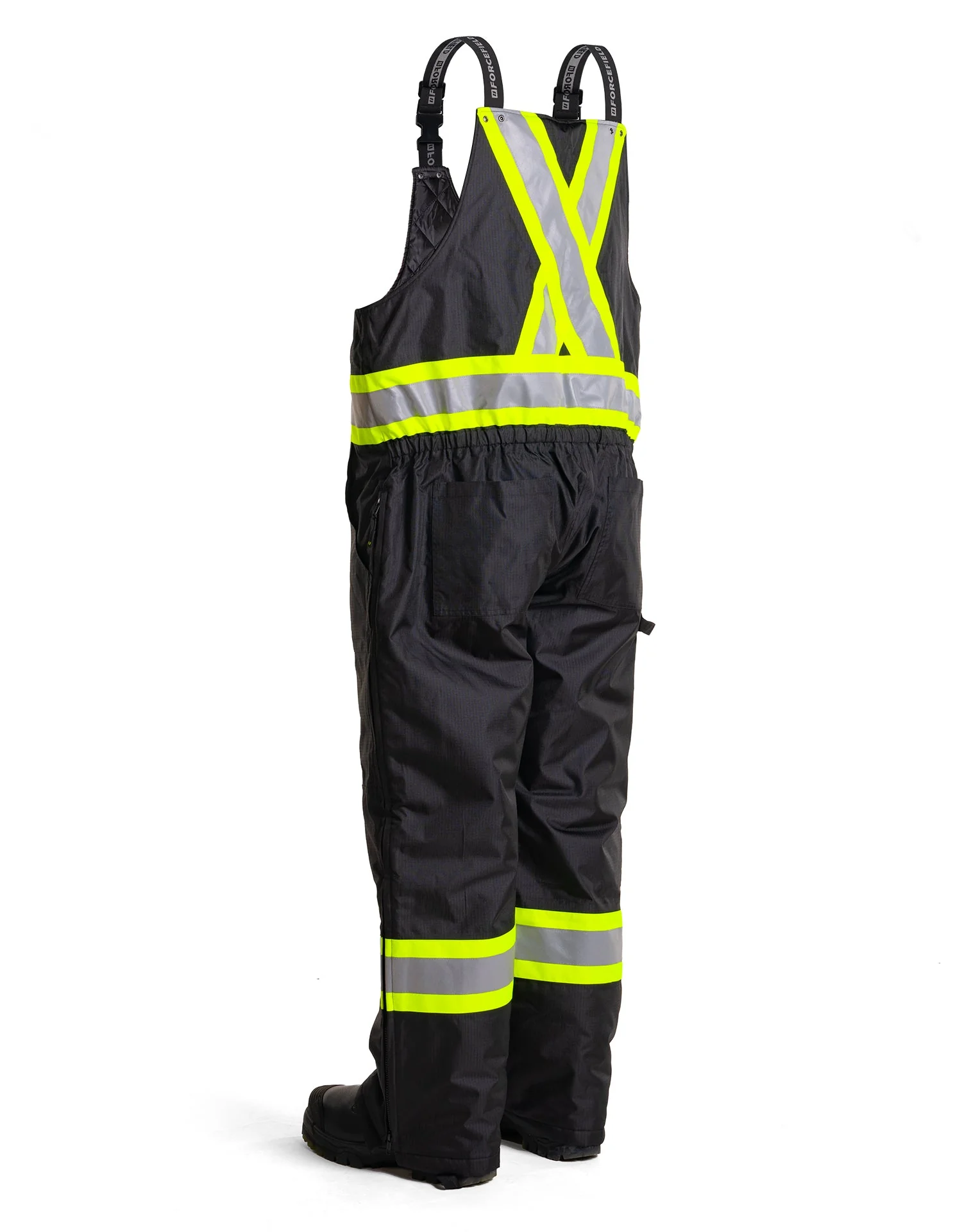 Forcefield Hi-Vis Flame-Resistant (FR) Ripstop Heavy Weight Lined Bib Pants - Image 2