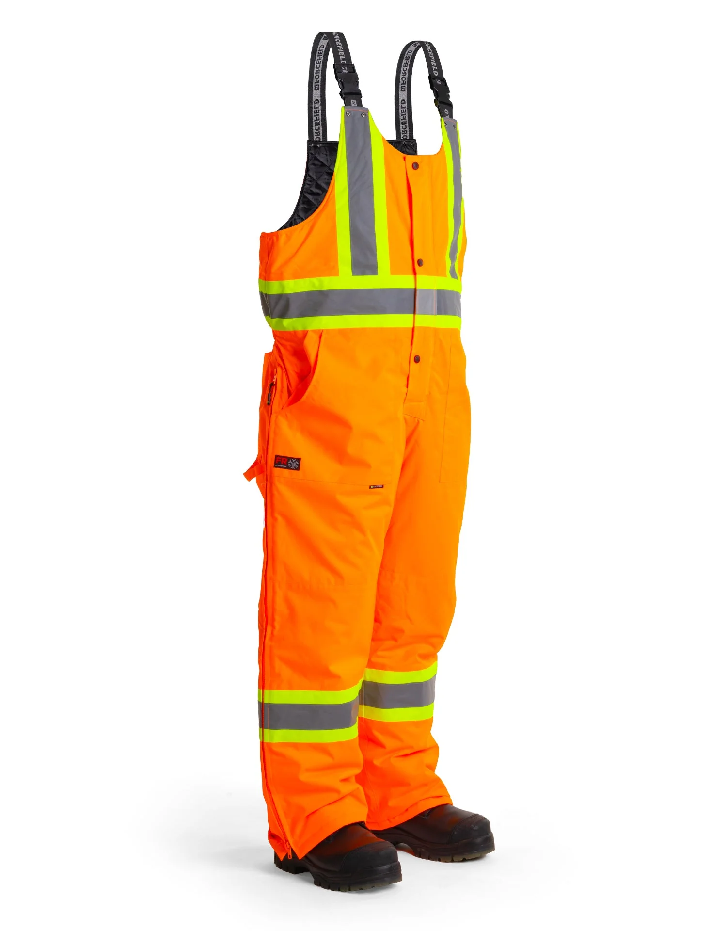 Forcefield Hi-Vis Flame-Resistant (FR) Ripstop Heavy Weight Lined Bib Pants