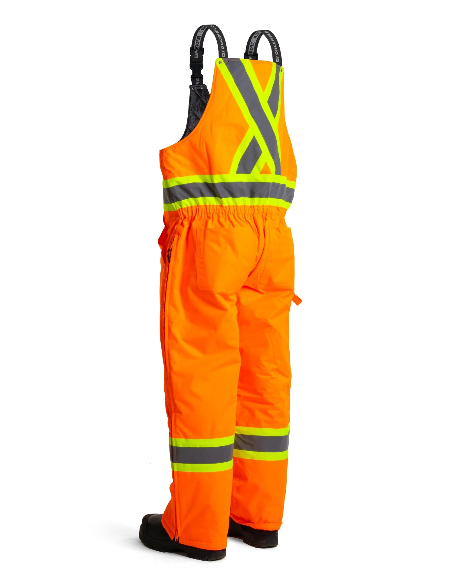 Forcefield Hi-Vis Flame-Resistant (FR) Ripstop Heavy Weight Lined Bib Pants - Image 2