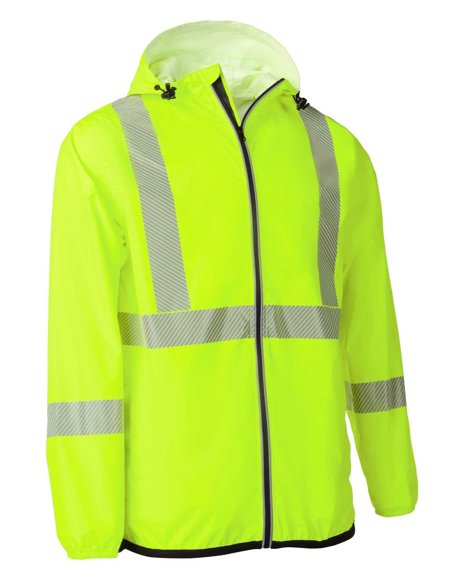 Forcefield "The Rainbreaker" Hi Vis Lightweight Packable Hooded Rain Jacket Shell - Image 5