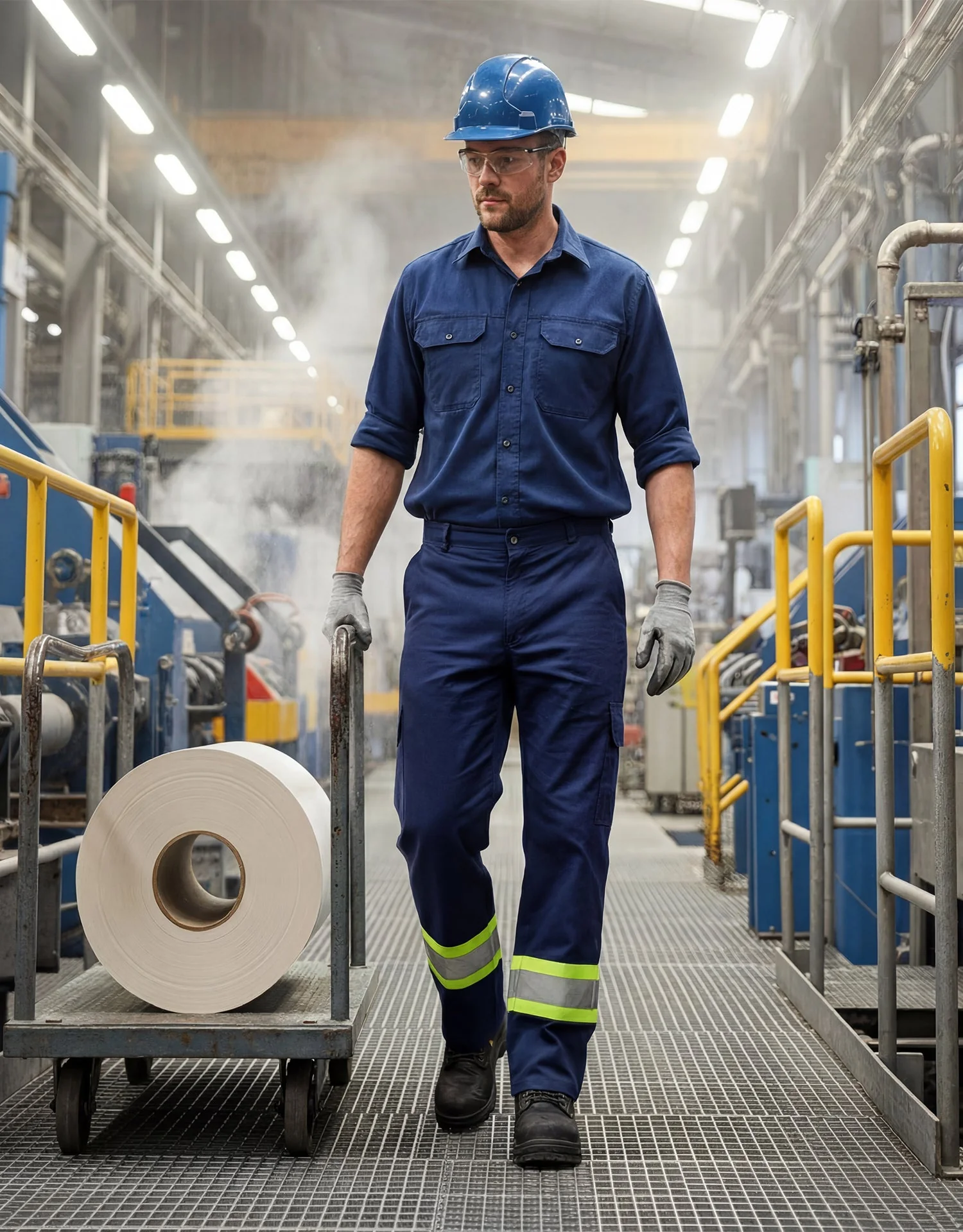 Forcefield Hi-Vis Navy Safety Cargo Work Pant - Image 4