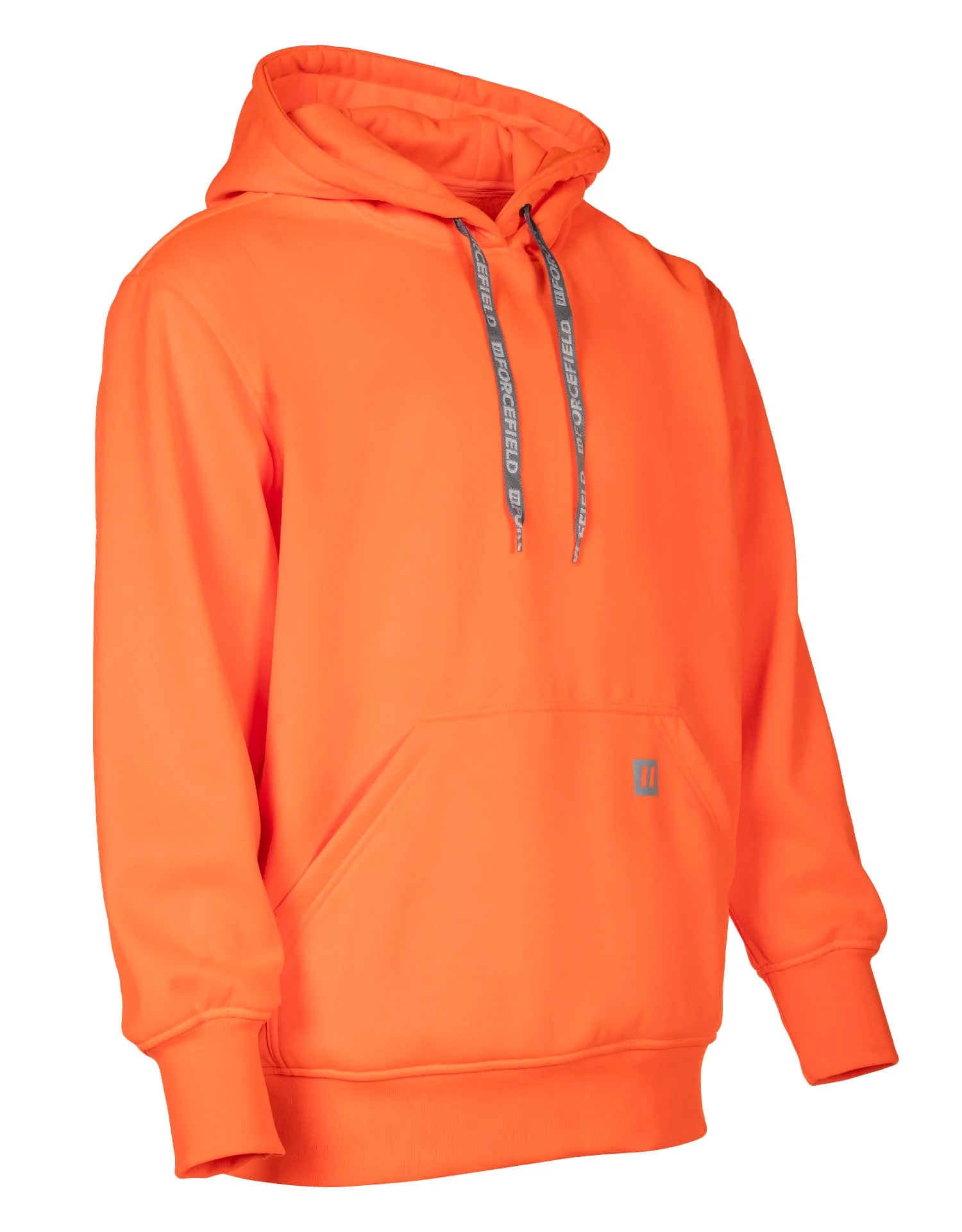 Forcefield Hi Vis Orange Pullover Forcefield Logo Sleeve Graphic Hoodie - Image 2