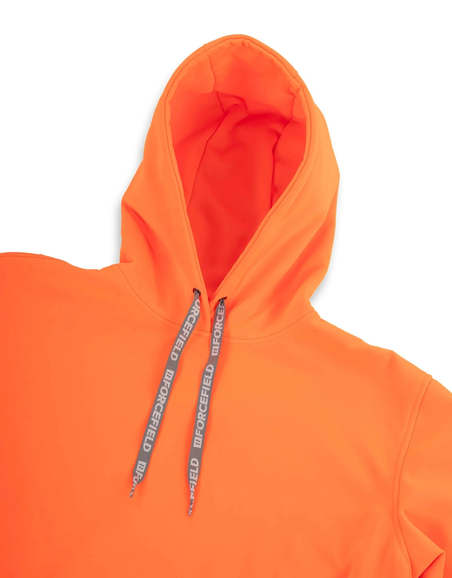 Forcefield Hi Vis Orange Pullover Forcefield Logo Sleeve Graphic Hoodie - Image 4