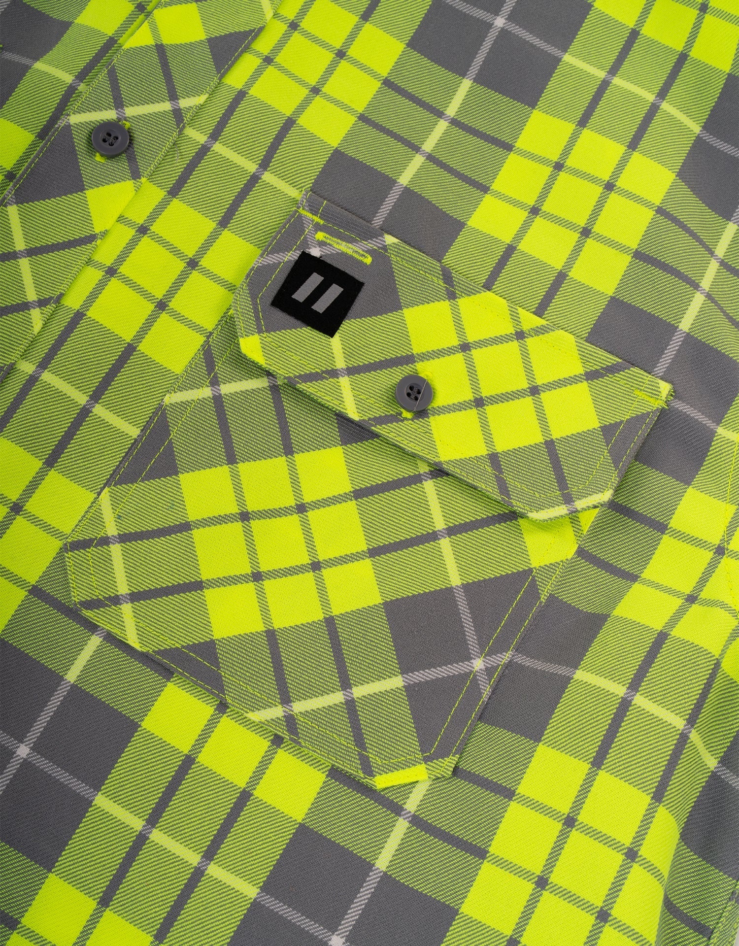 Forcefield Hi Vis Plaid Button-Down Unlined Flannel Shirt - Image 2