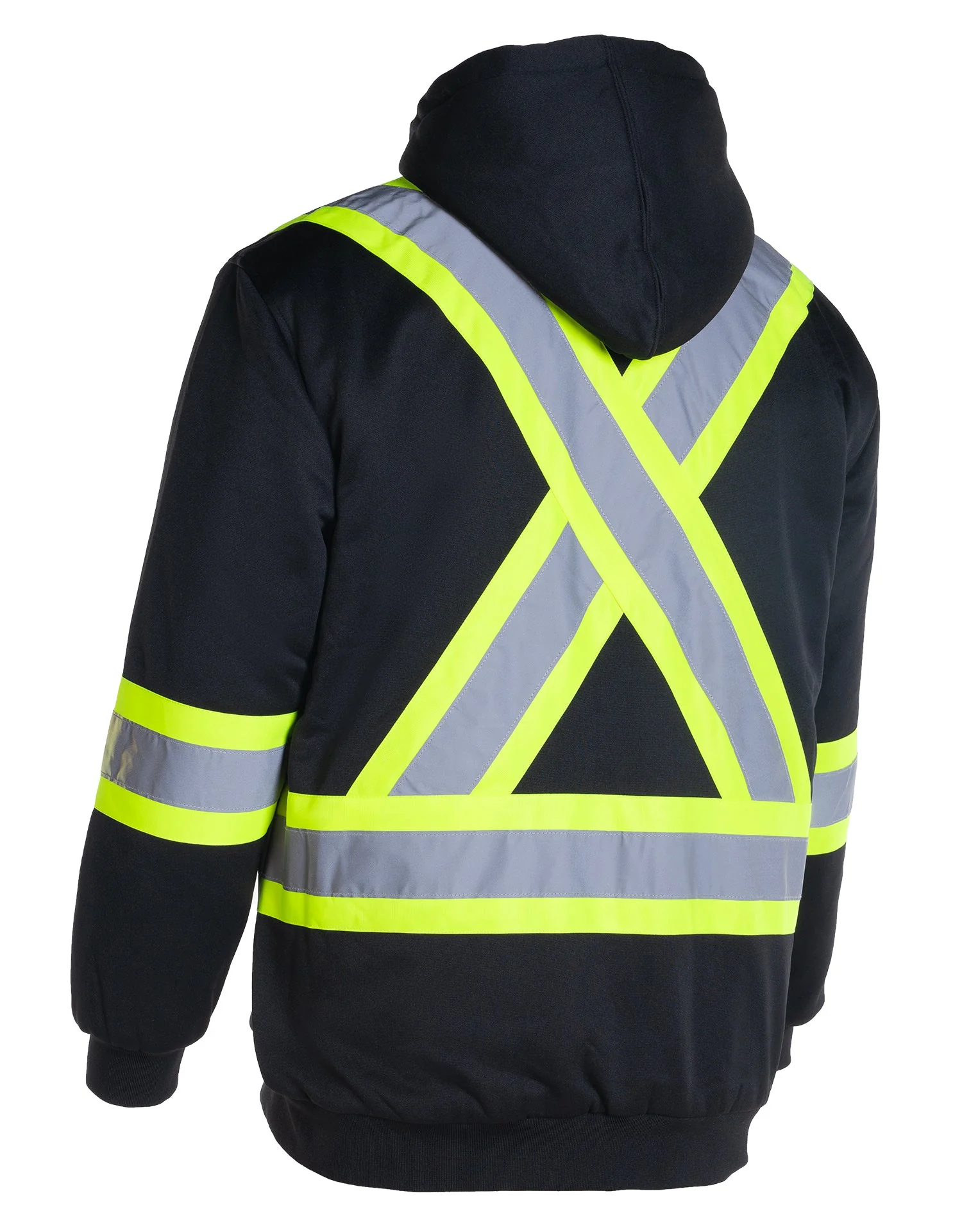 Forcefield Deluxe Hi Vis Safety Hoodie, Detachable Hood - Image 12