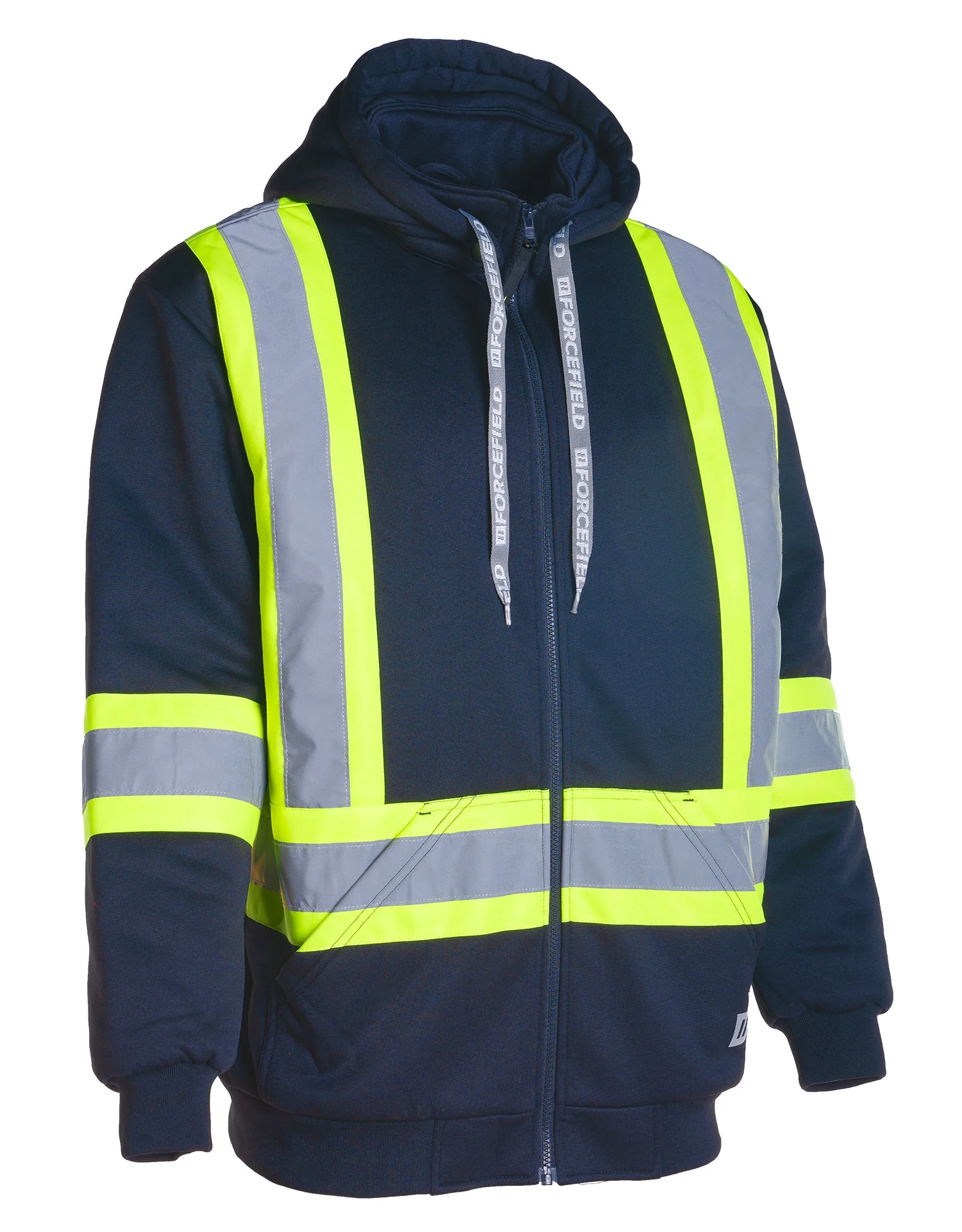 Forcefield Deluxe Hi Vis Safety Hoodie, Detachable Hood - Image 13