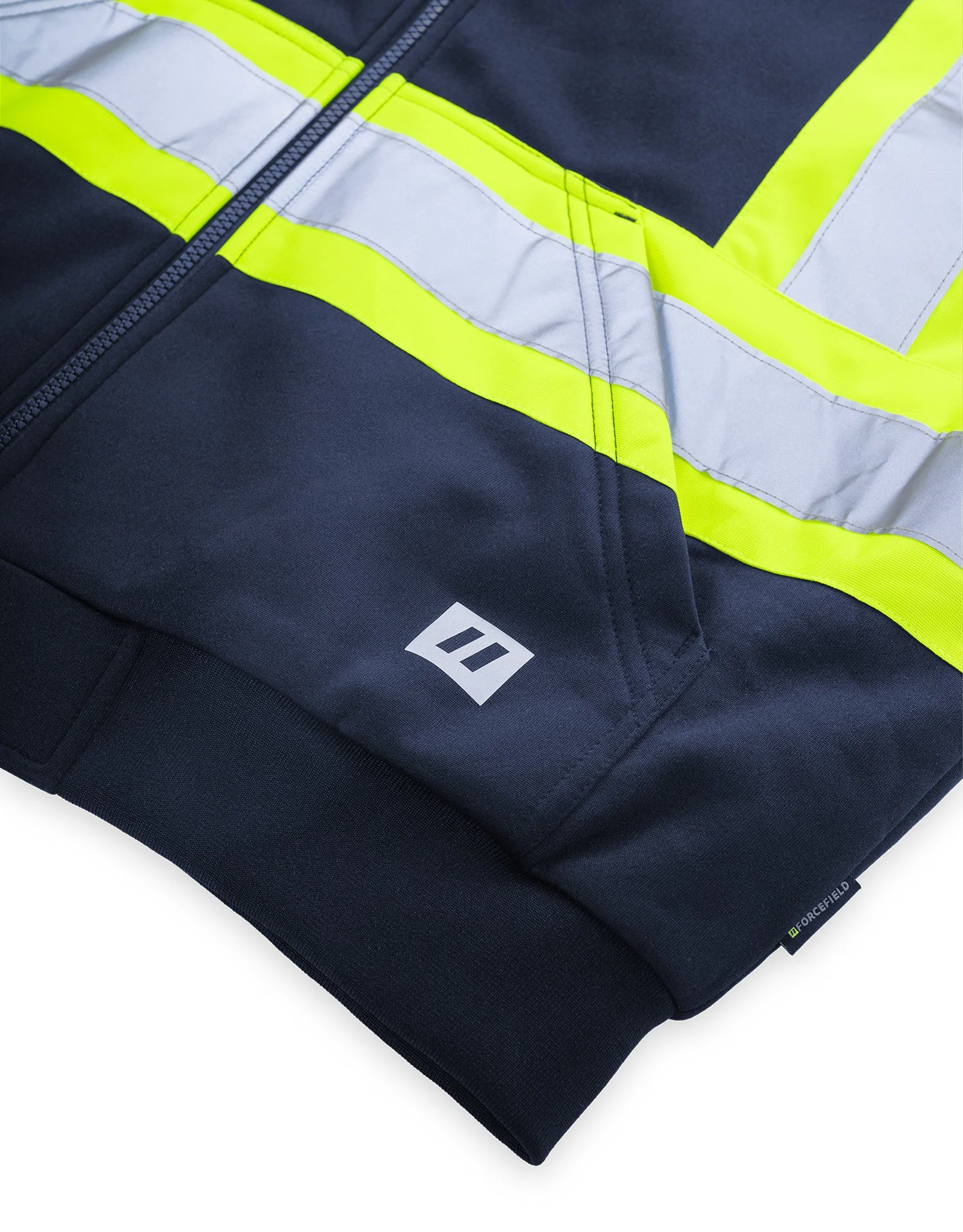 Forcefield Deluxe Hi Vis Safety Hoodie, Detachable Hood - Image 15