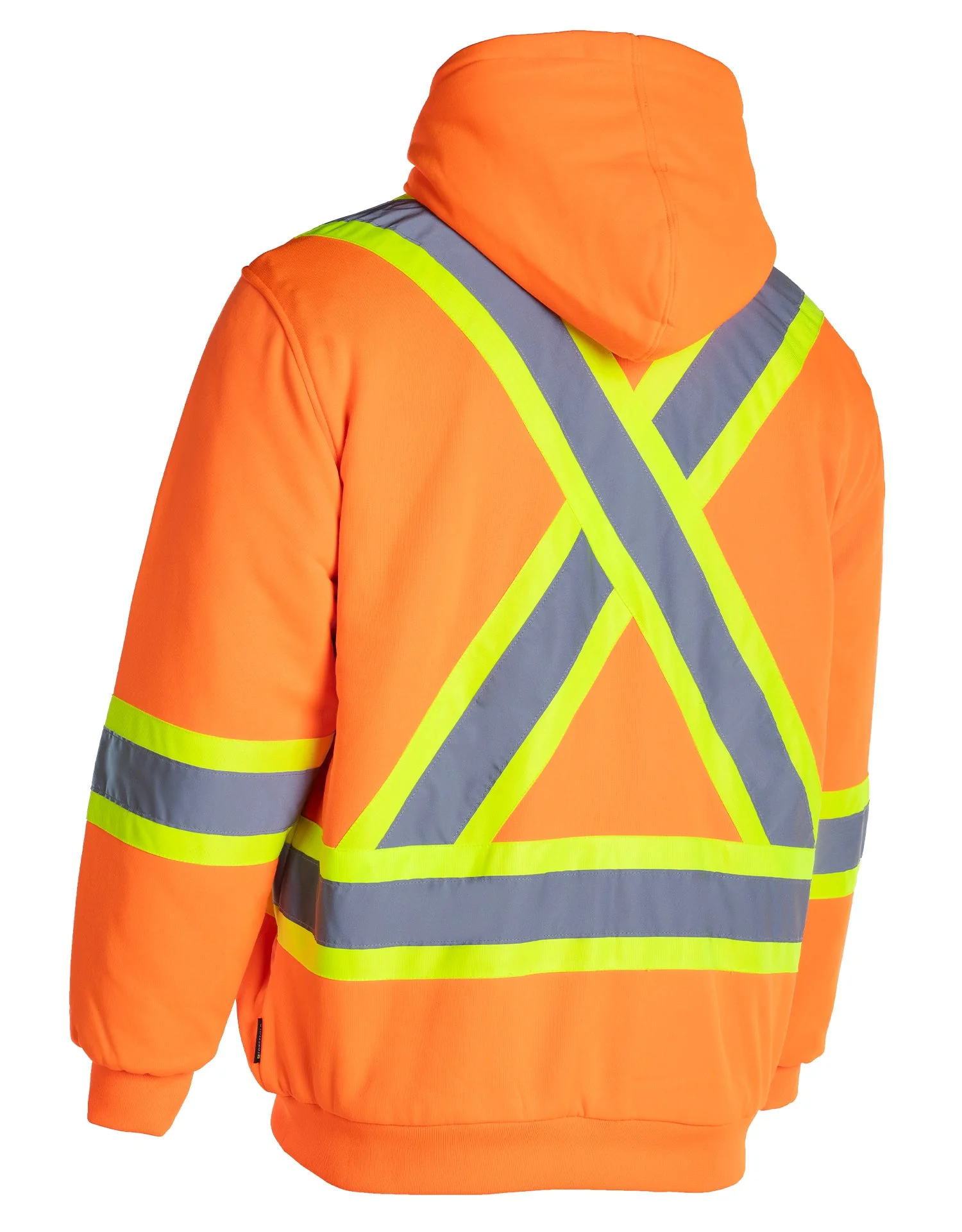 Forcefield Deluxe Hi Vis Safety Hoodie, Detachable Hood - Image 4