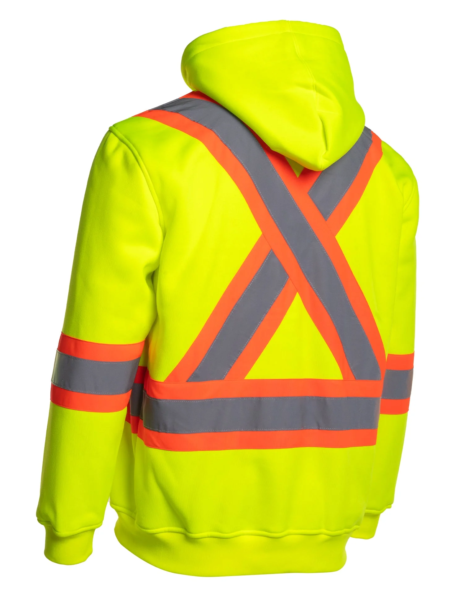 Forcefield Deluxe Hi Vis Safety Hoodie, Detachable Hood - Image 8