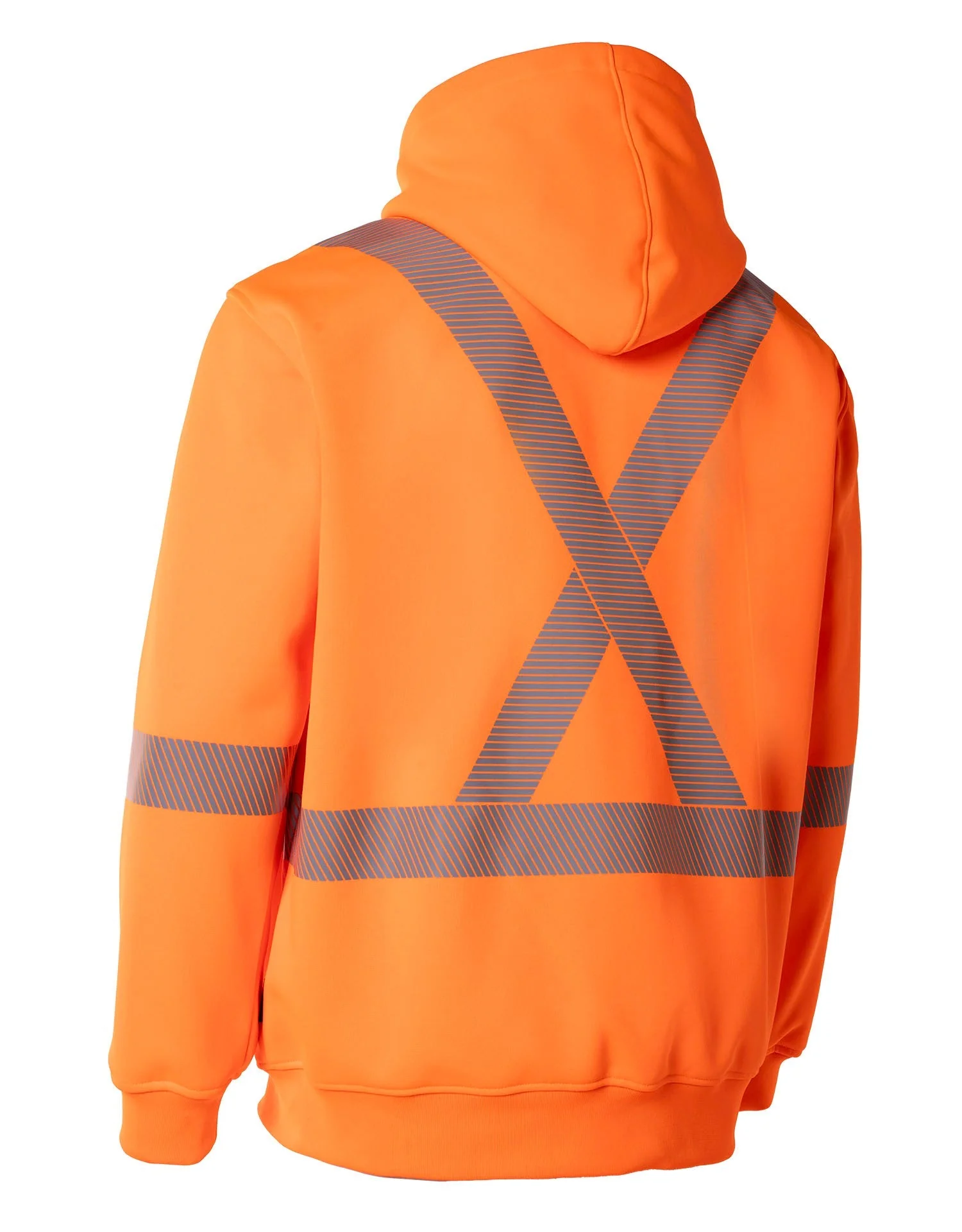 Forcefield Hi Vis Safety Hoodie with Segmented Reflective Tape and Detachable Hood - Image 3
