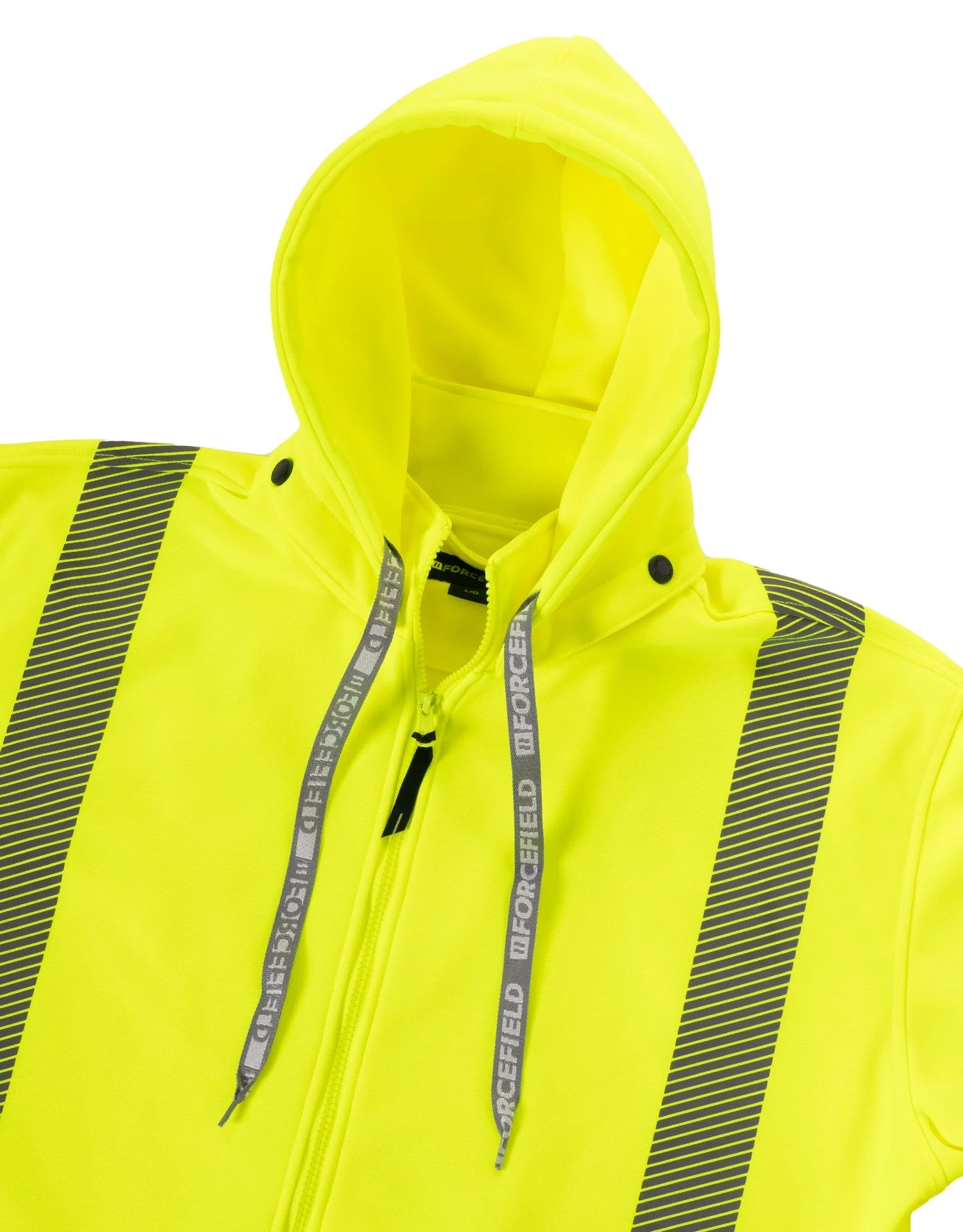 Forcefield Hi Vis Safety Hoodie with Segmented Reflective Tape and Detachable Hood - Image 5