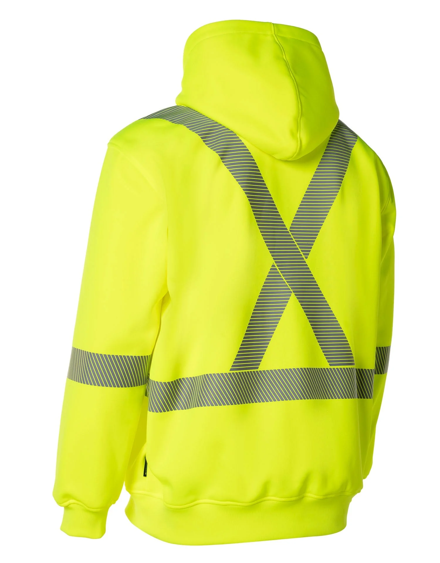 Forcefield Hi Vis Safety Hoodie with Segmented Reflective Tape and Detachable Hood - Image 6