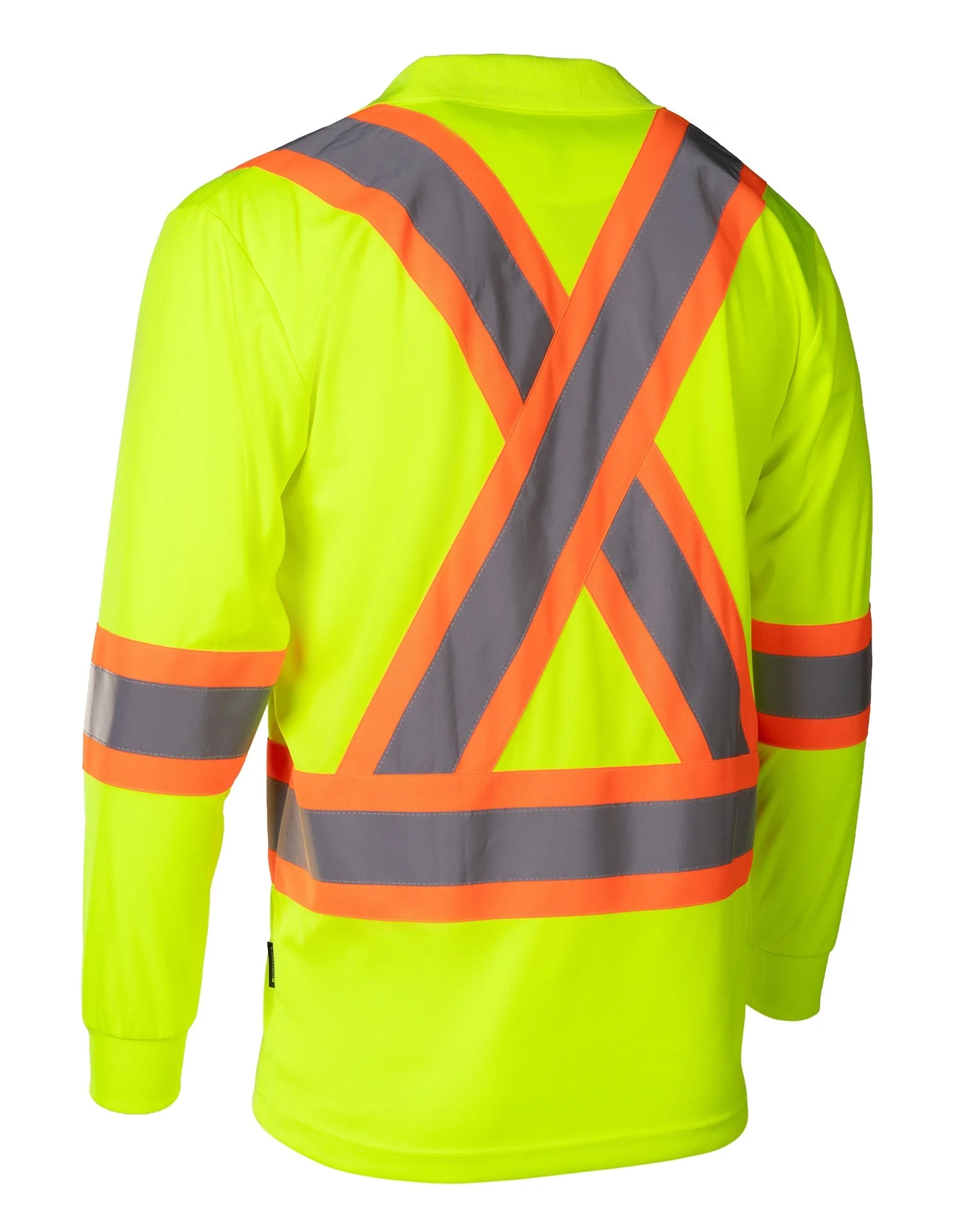 Forcefield Hi Vis Safety Long Sleeve Polo Tee - Image 6
