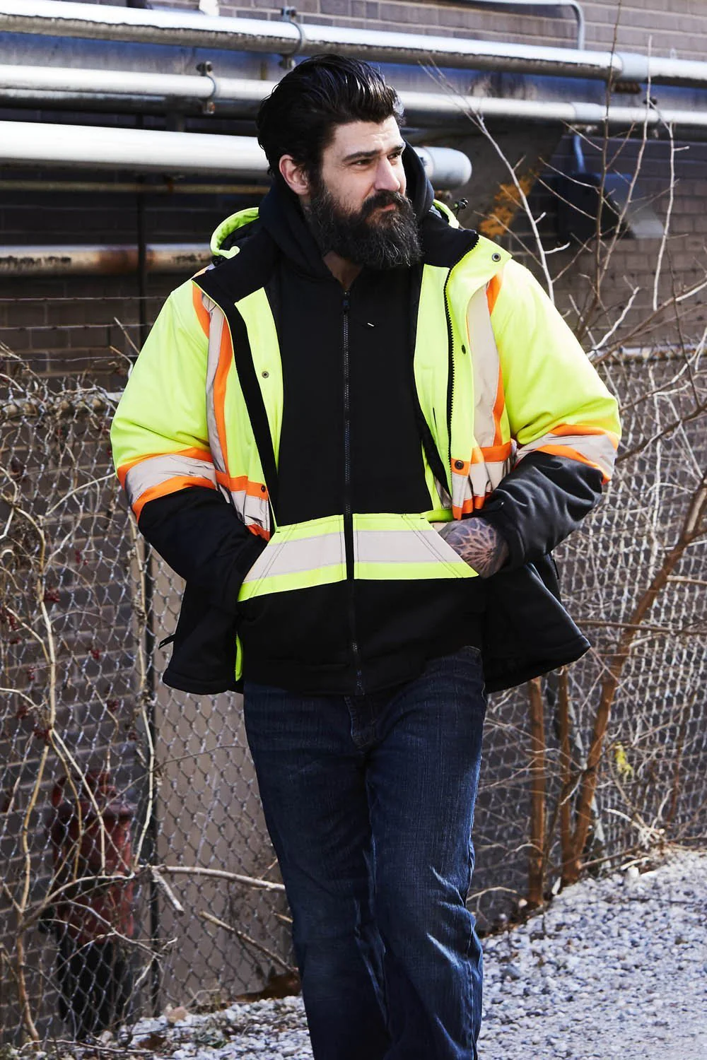 Forcefield Hi Vis Softshell Winter Safety Jacket - Image 7