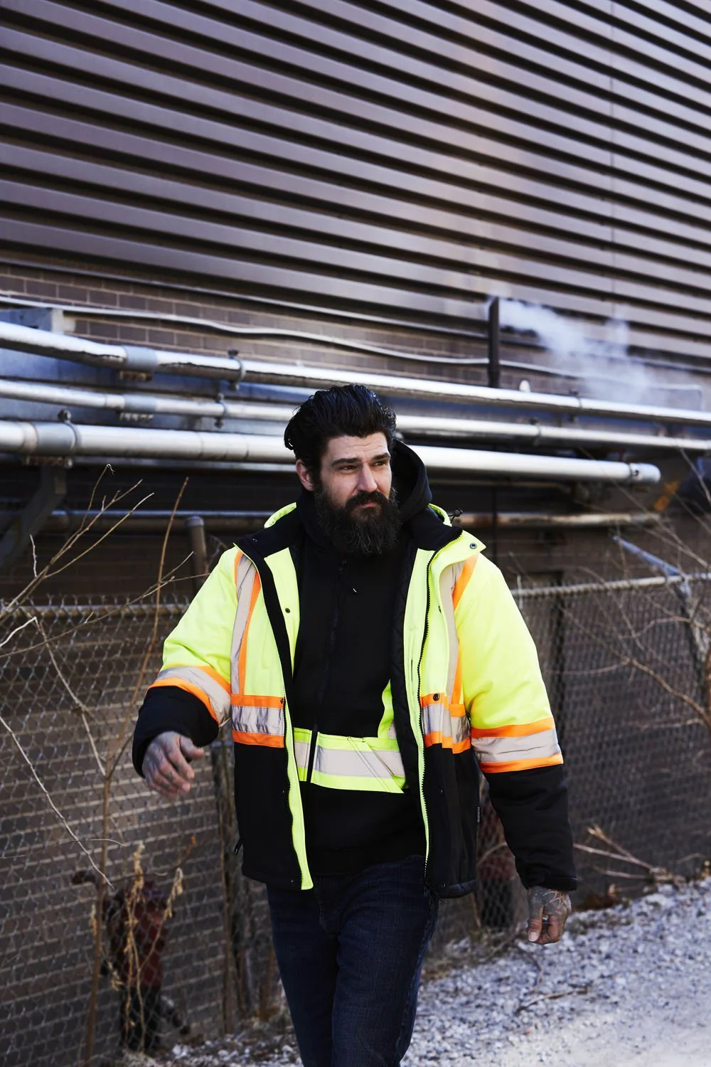Forcefield Hi Vis Softshell Winter Safety Jacket - Image 8