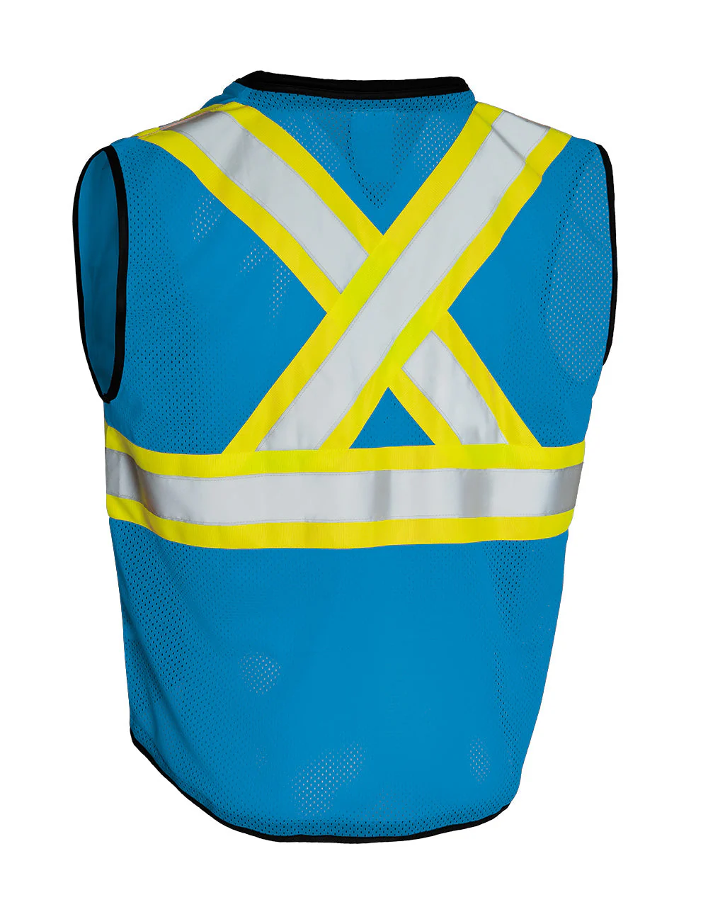 Forcefield Hi Vis Traffic Safety Vest with Zipper Front, Tricot Polyester - Image 9