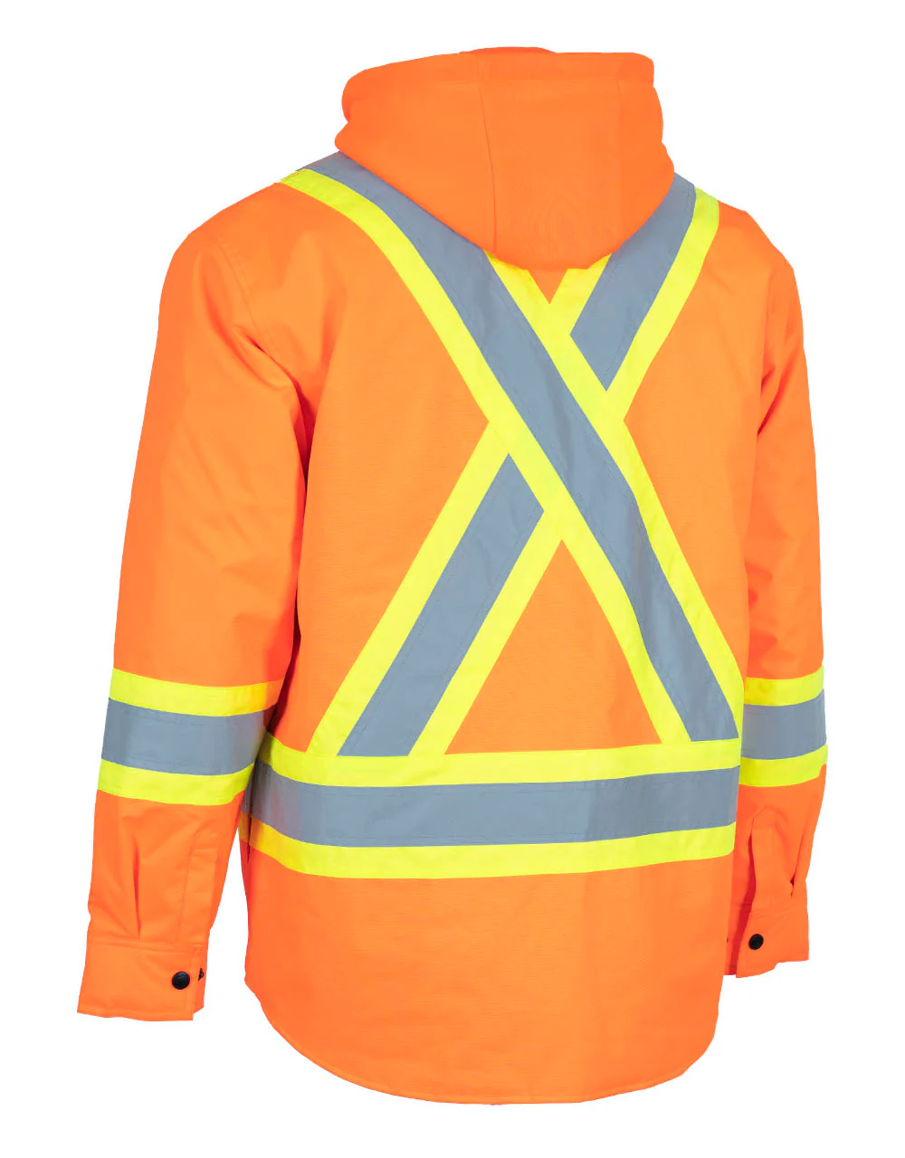 Forcefield Hi-Vis Hoodie Shacket With Detachable Hood - Image 4