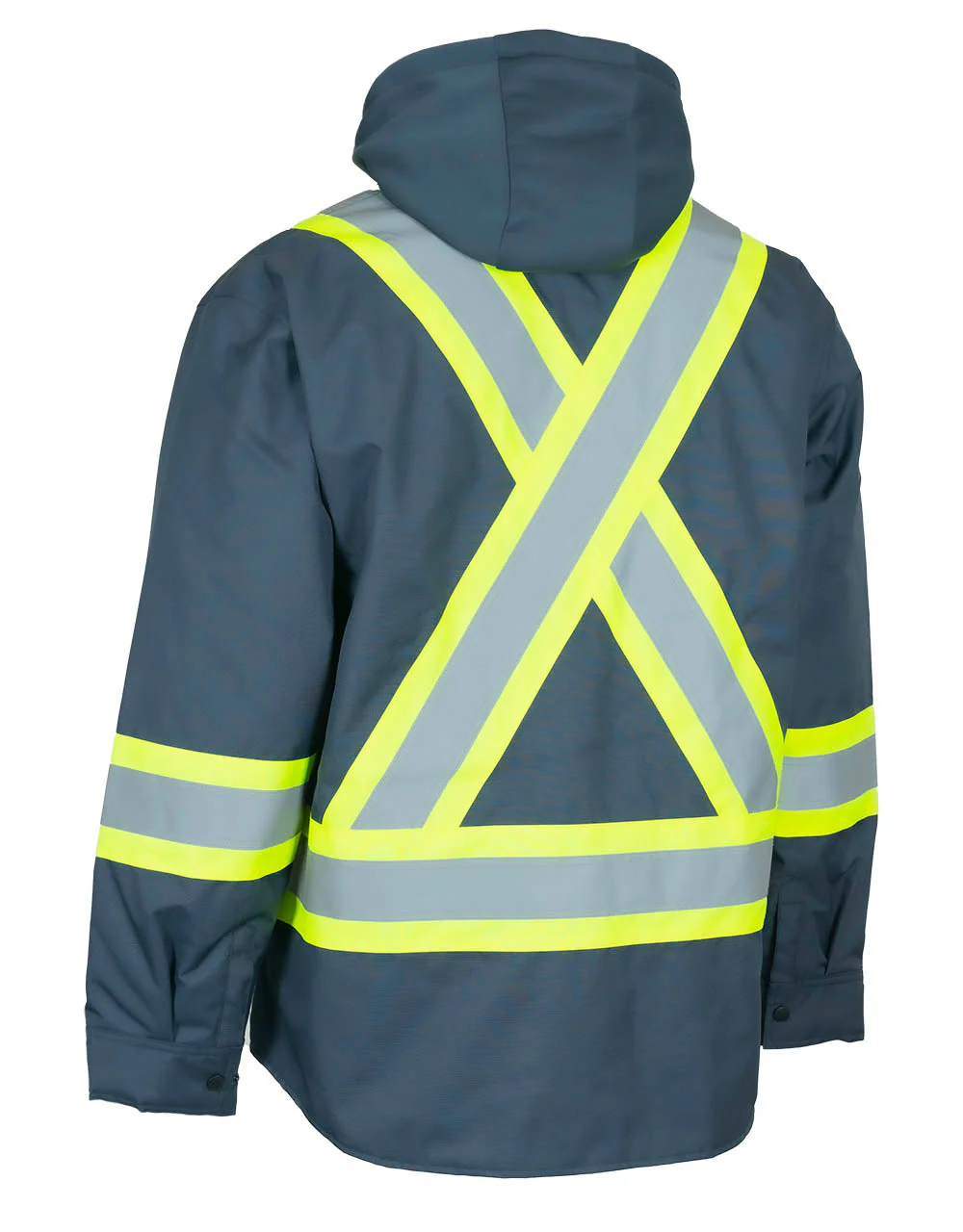 Forcefield Hi-Vis Hoodie Shacket With Detachable Hood - Image 6