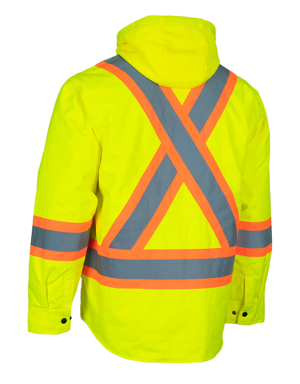 Forcefield Hi-Vis Hoodie Shacket With Detachable Hood - Image 7