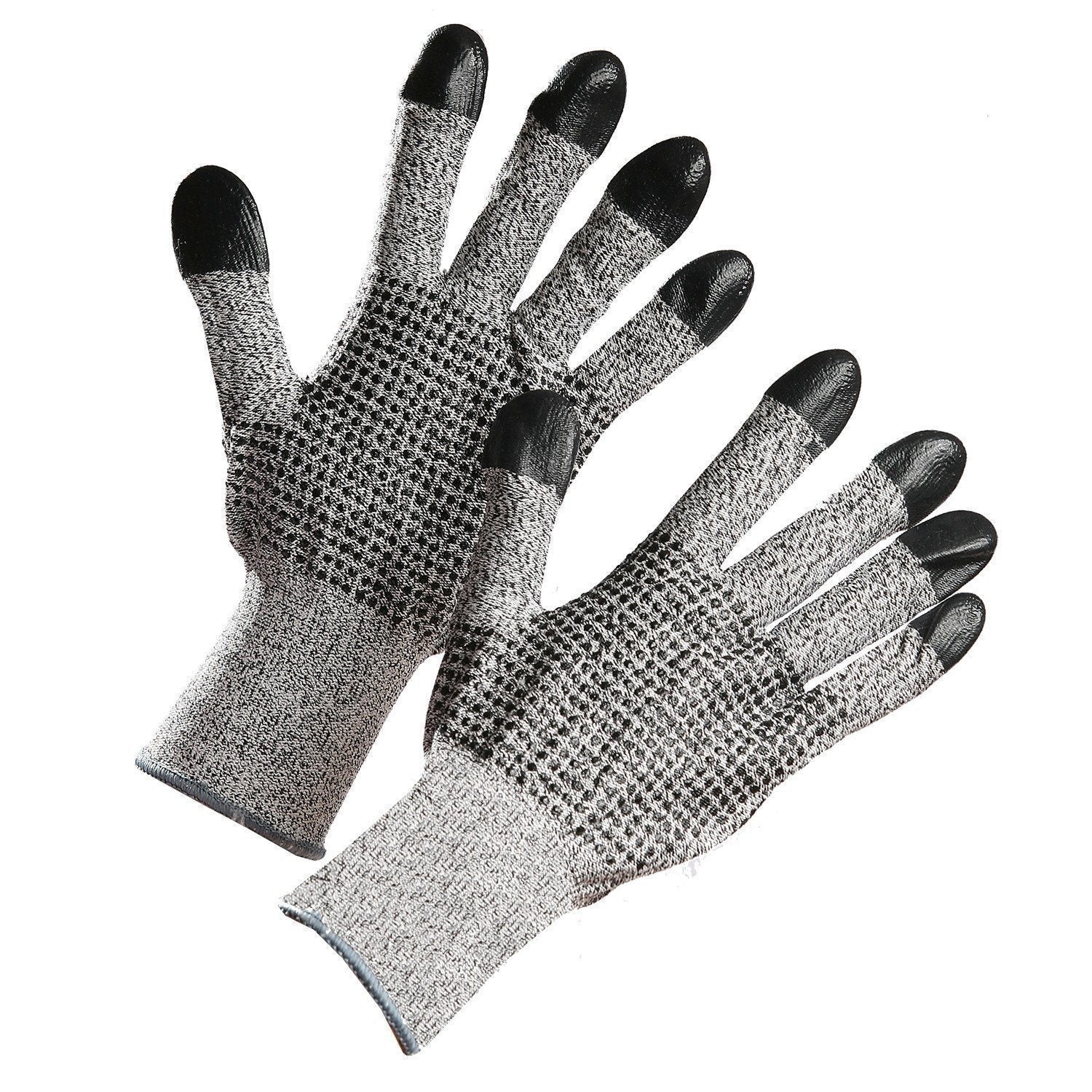 Forcefield HPPE Cut Resistant Glove with Nitrile Dots on Palm & Nitrile-Dipped Finger Tips