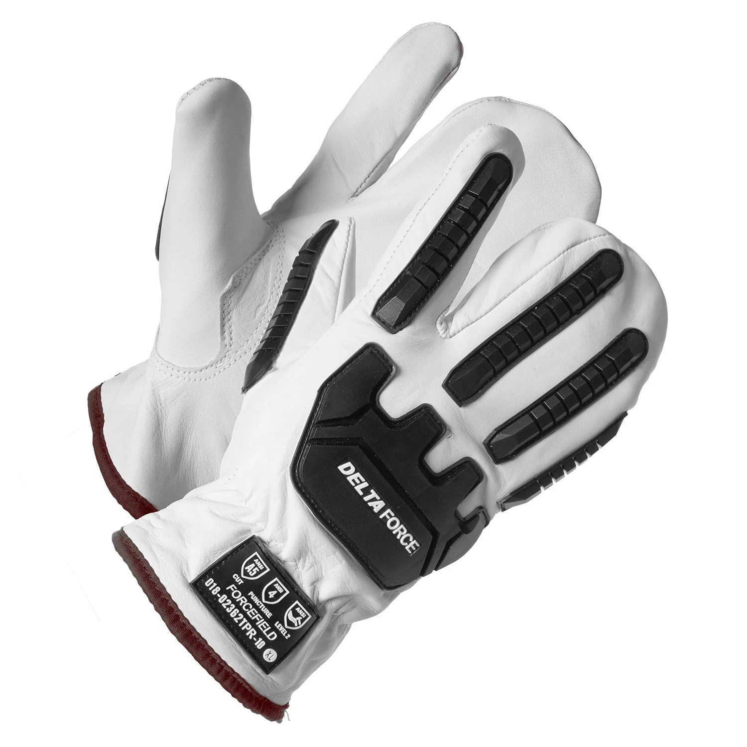 Forcefield Leather Impact Winter One Finger Mitts with Cut and TPR Protection