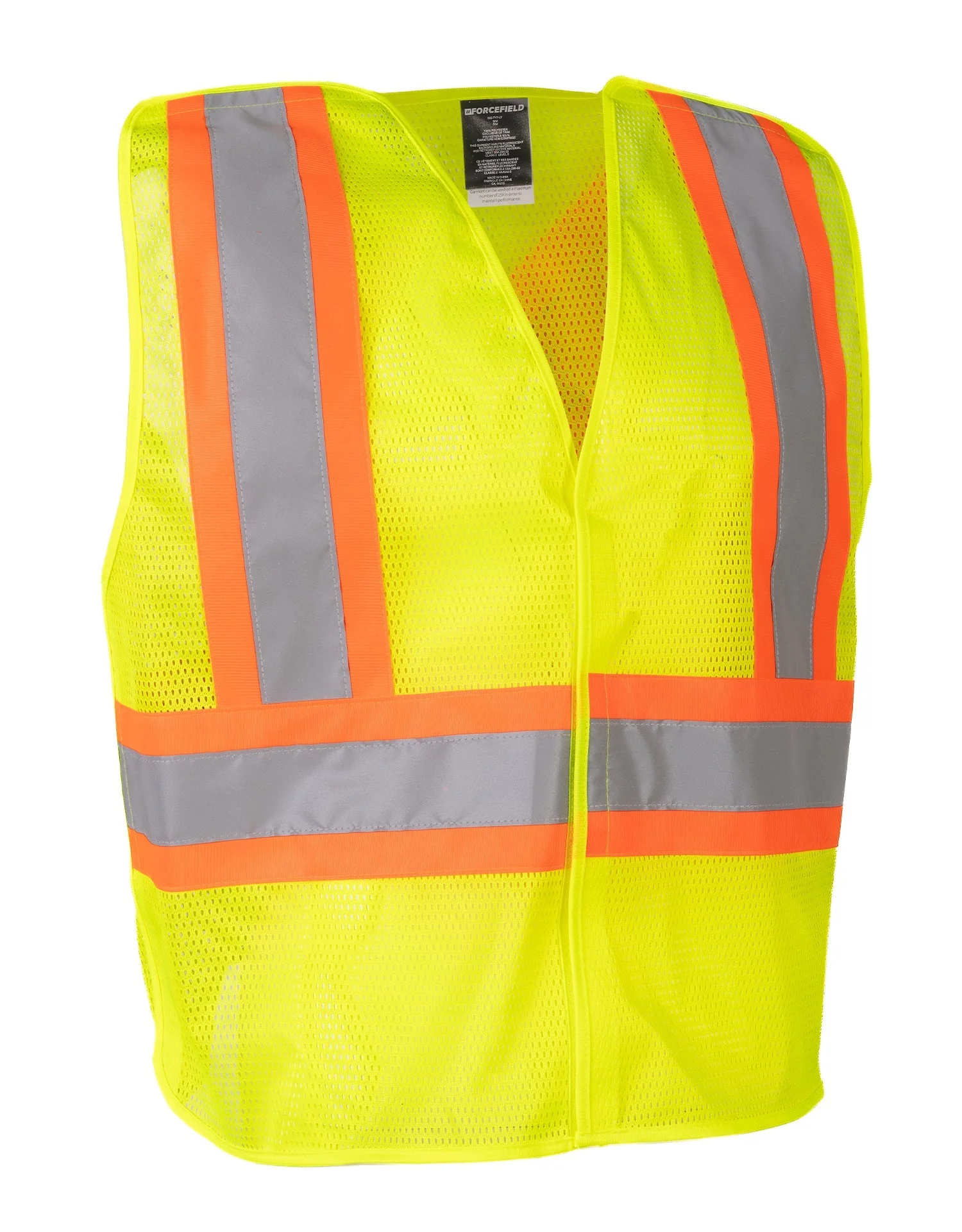 Forcefield Lightweight Polyester Mesh Safety Vest with 5-Point Tear-Away - Image 3