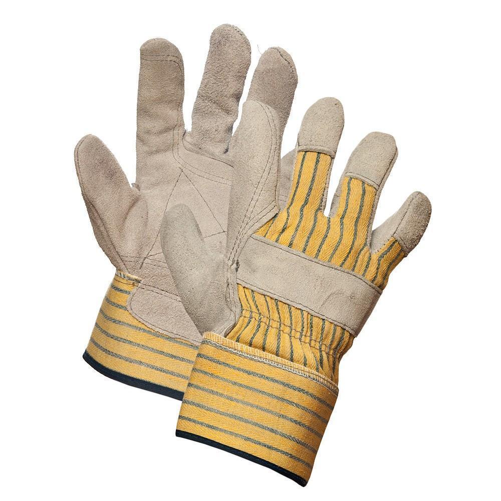 Forcefield "Lumberman" Split Leather Double Palm Work Gloves