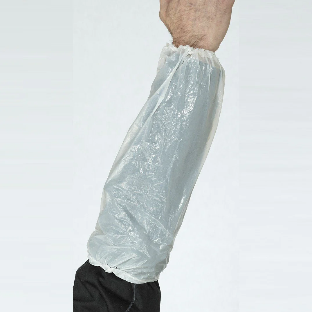 Forcefield Polyethylene Disposable Sleeves, 16" Elastic at Wrist and Elbow (Case of 1000 pairs)