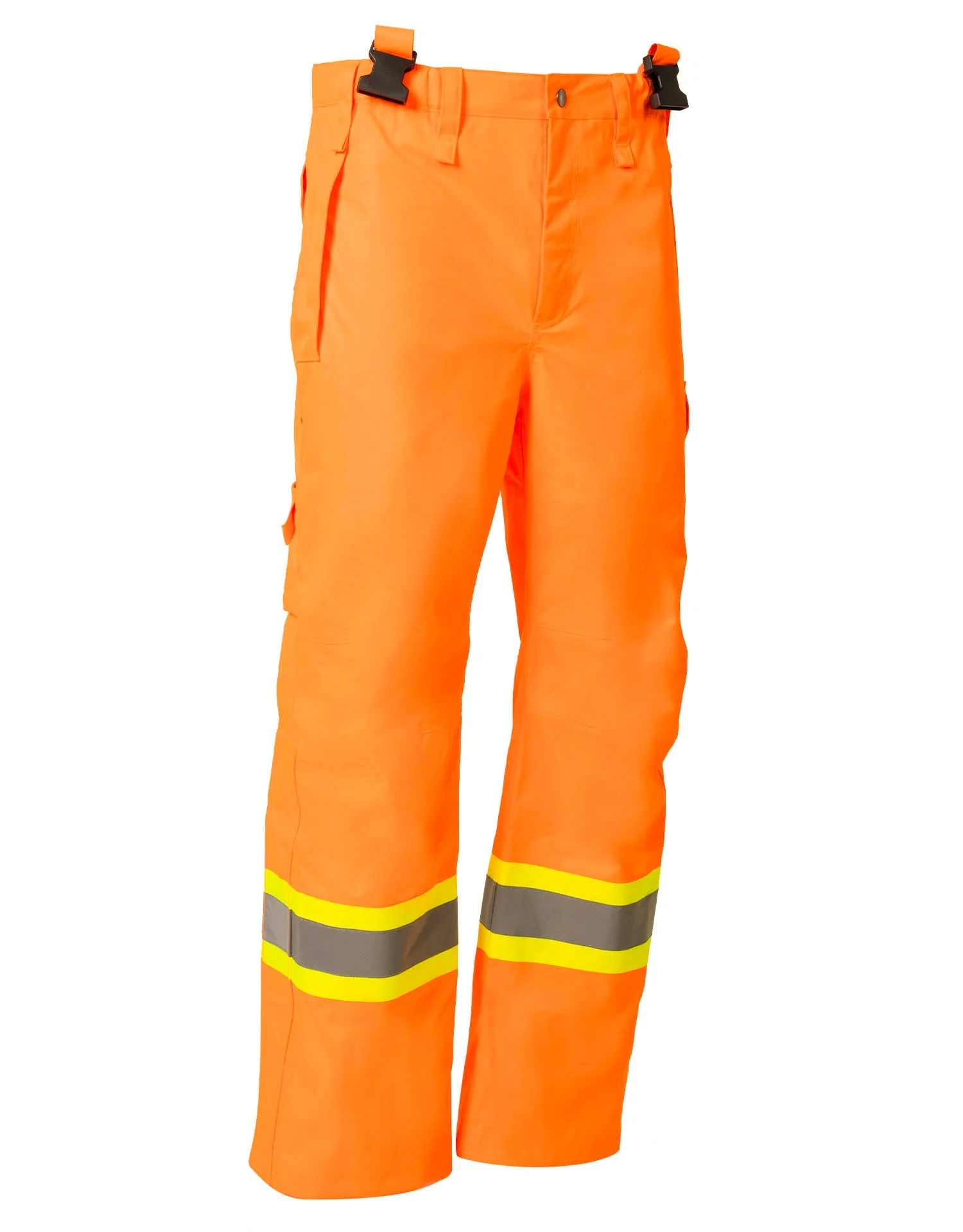 Forcefield Orange "Torngat" Premium Ripstop 2-In-1 Hi-Vis Safety Suspender Pants - Image 2