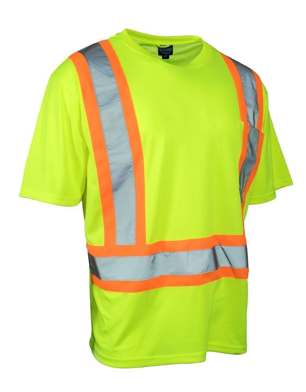 Forcefield Ultrasoft Hi Vis Crew Neck Short Sleeve Safety Tee Shirt with Chest Pocket - Image 3