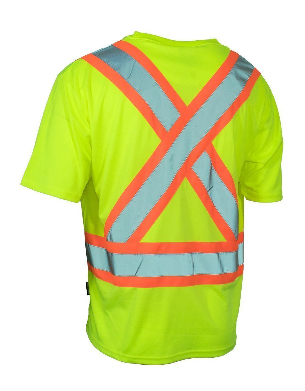 Forcefield Ultrasoft Hi Vis Crew Neck Short Sleeve Safety Tee Shirt with Chest Pocket - Image 4