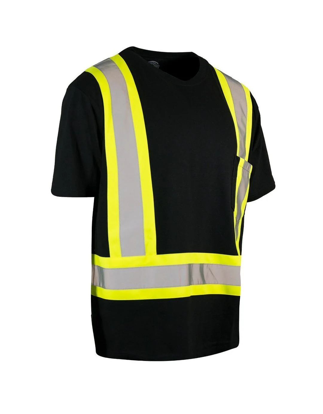 Forcefield Ultrasoft Hi Vis Crew Neck Short Sleeve Safety Tee Shirt with Chest Pocket - Image 5